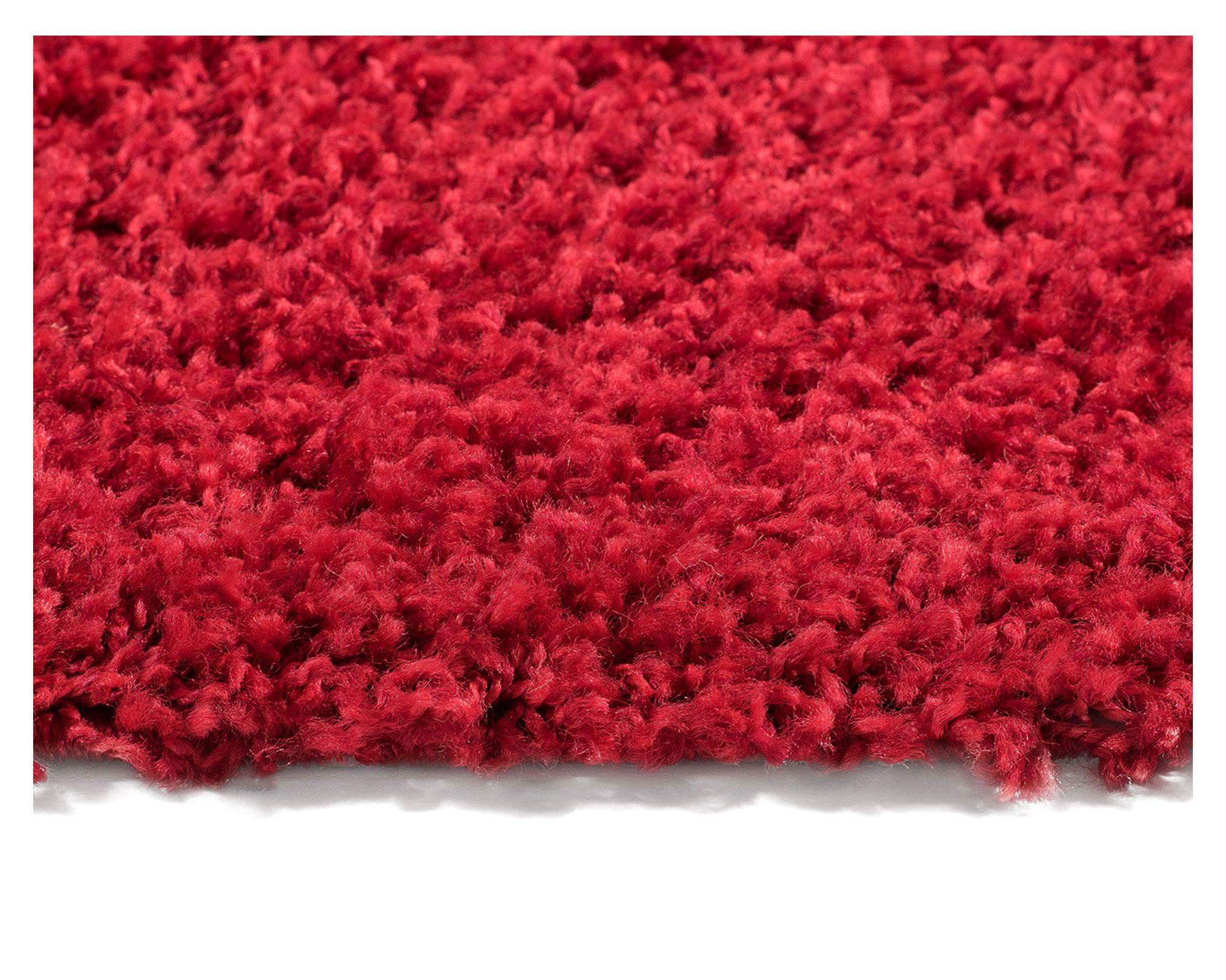 Alfombra shaggy 50x90 cm rojo Dib-3