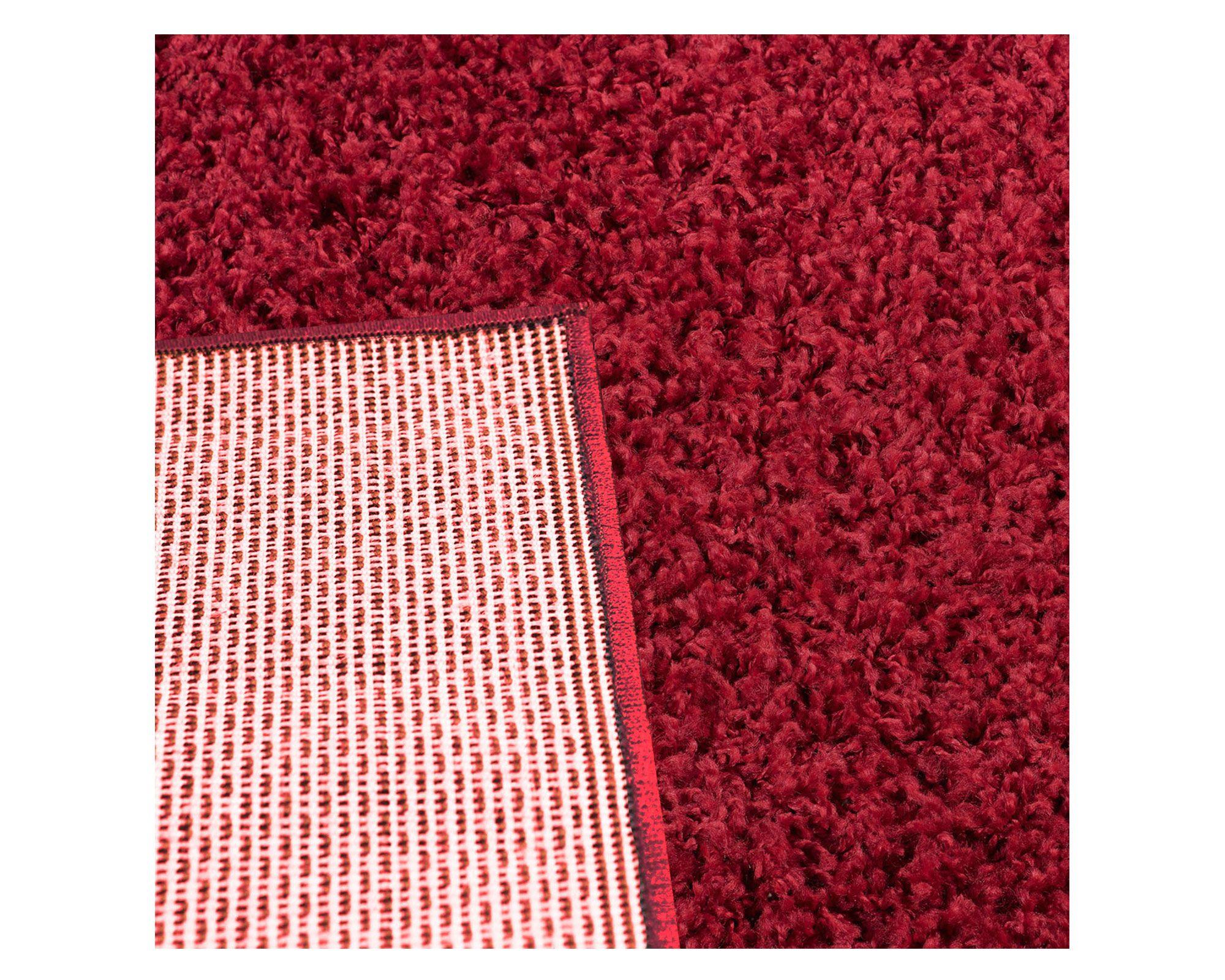 Alfombra shaggy 50x90 cm rojo Dib-2