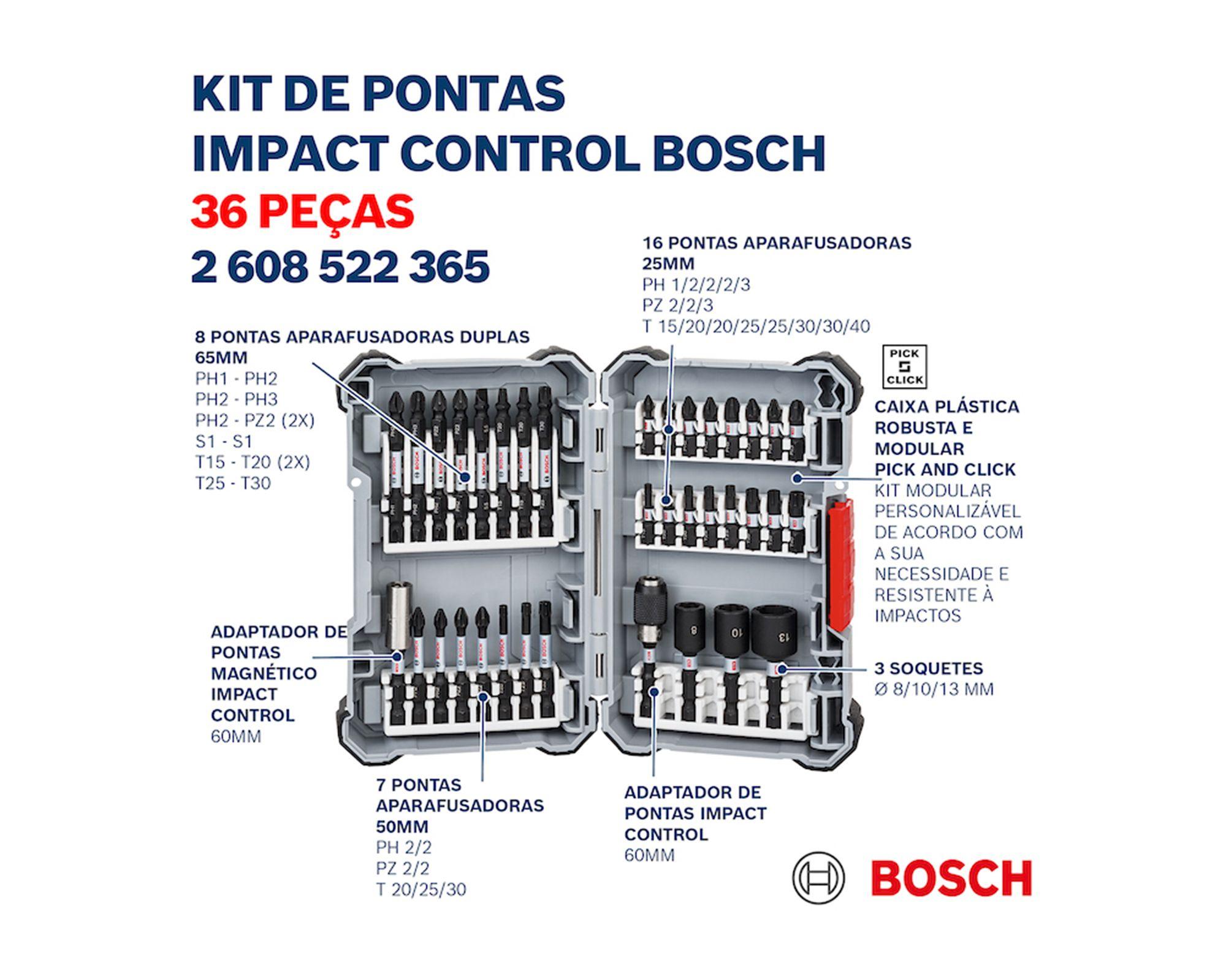 Set de puntas 35 piezas Impact Control Bosch.-6