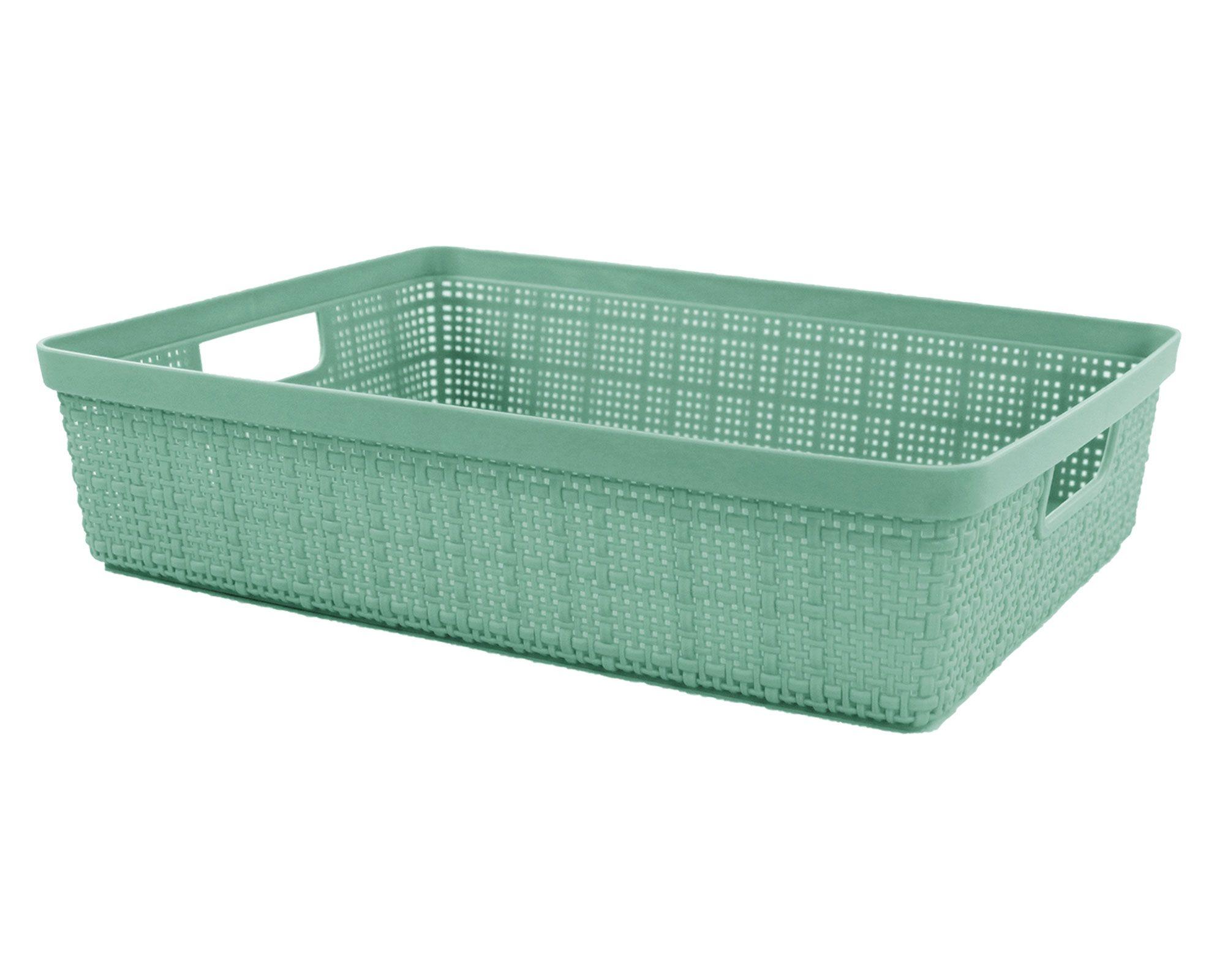 Canasto organizador 6 litros azul Cotidiana-0