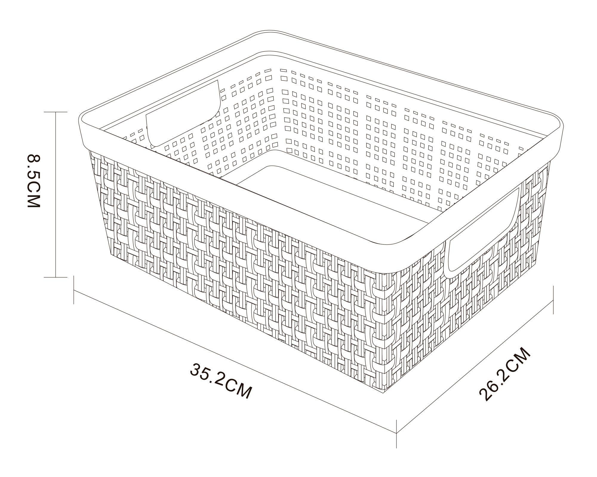 Canasto organizador 6 litros azul Cotidiana-2