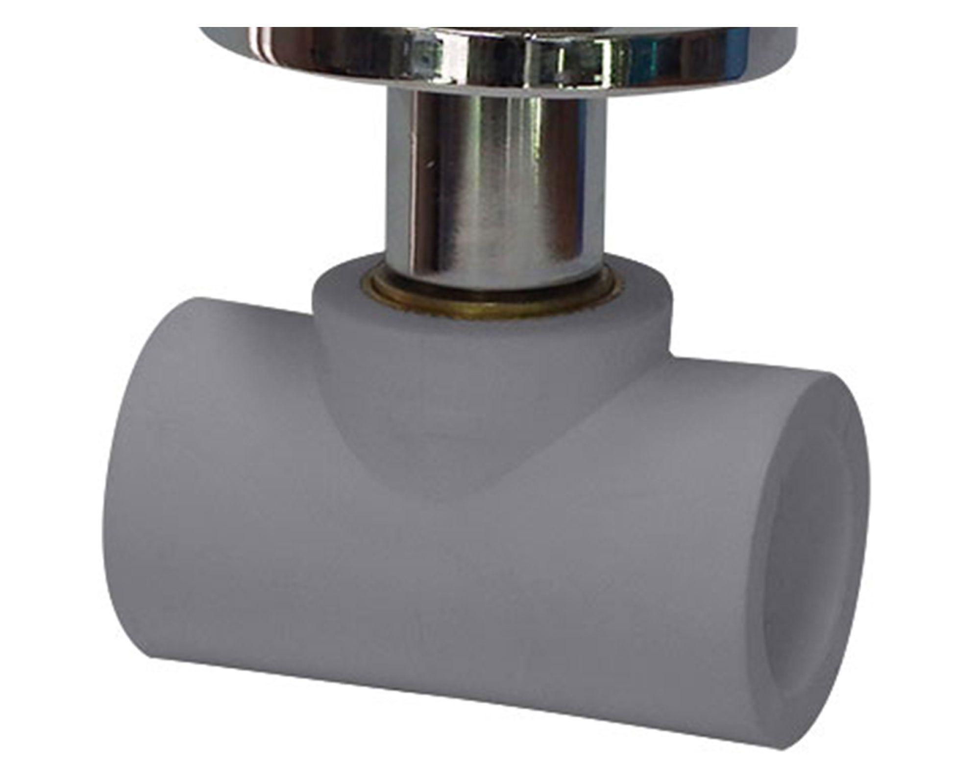 Llave de paso 20 mm cromado Hoffens-2