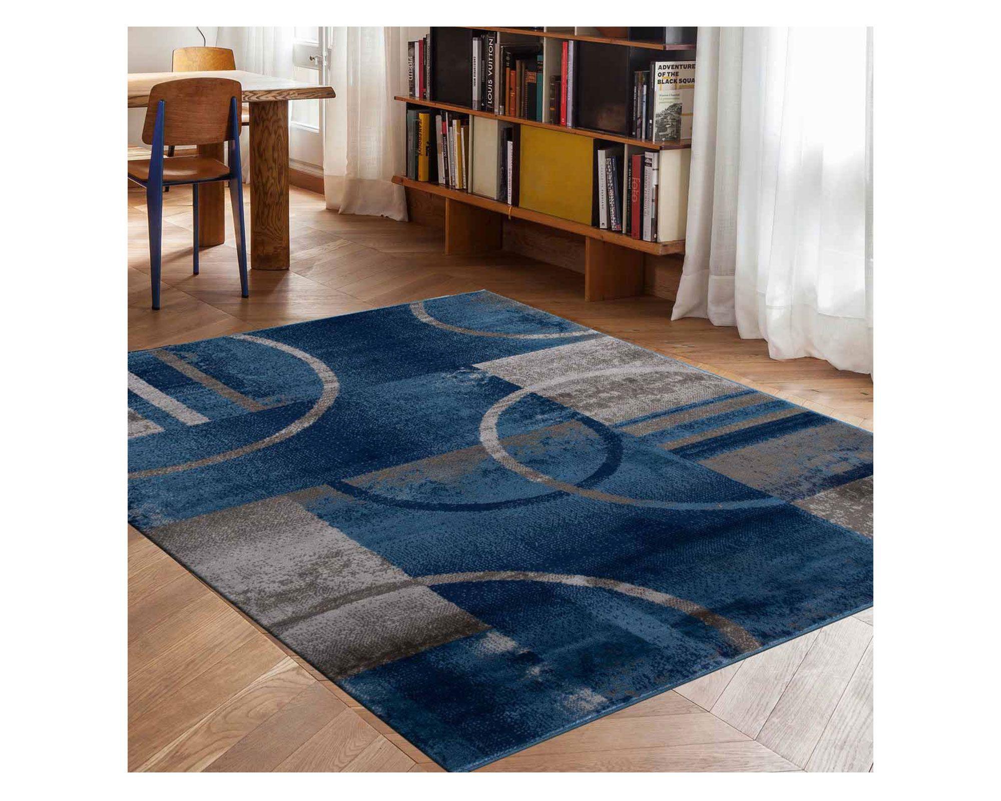 Alfombra 80x120 cm Heatset Qatar azul Idetex-1