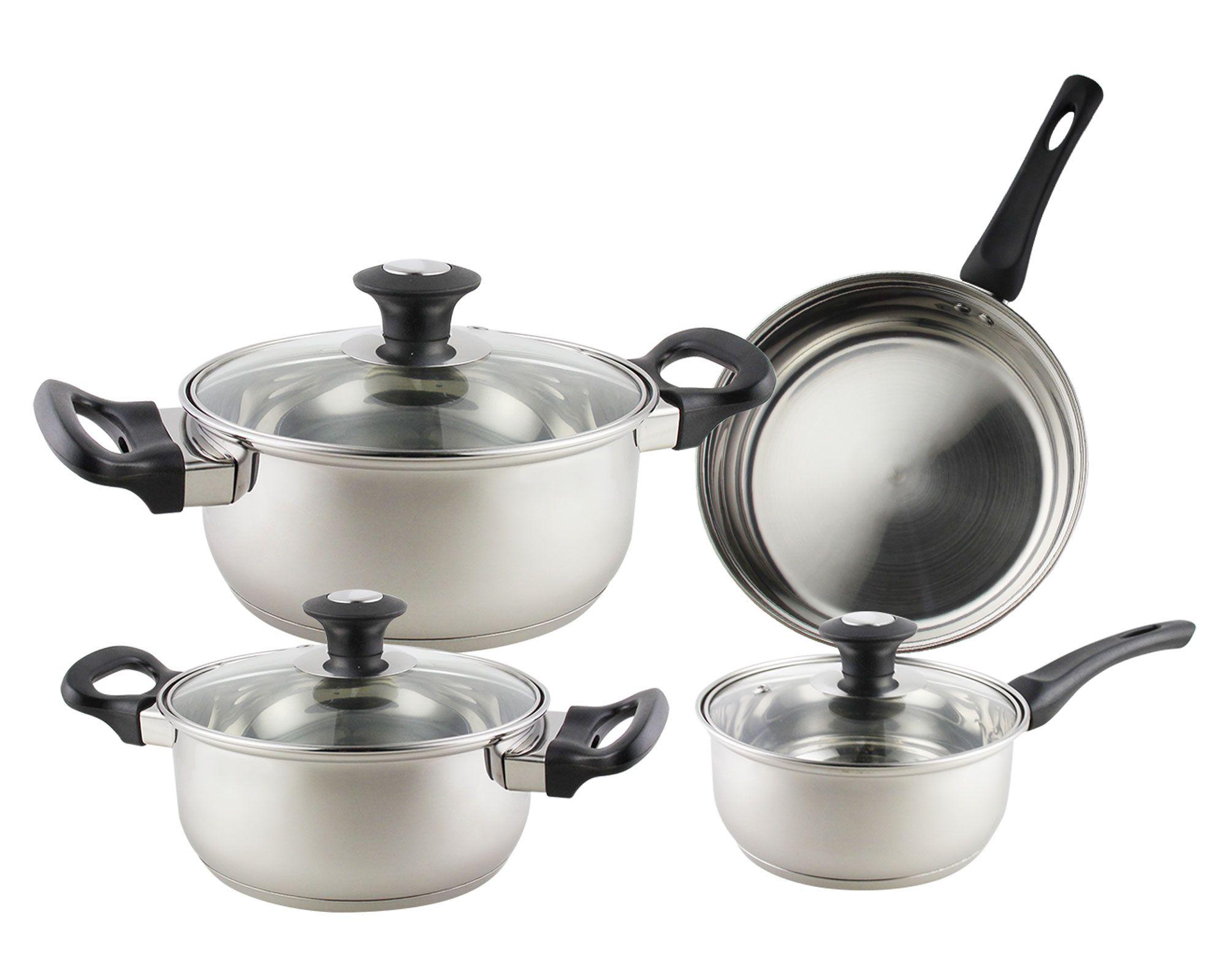 Batería cocina inox 7 piezas Cotidiana-0