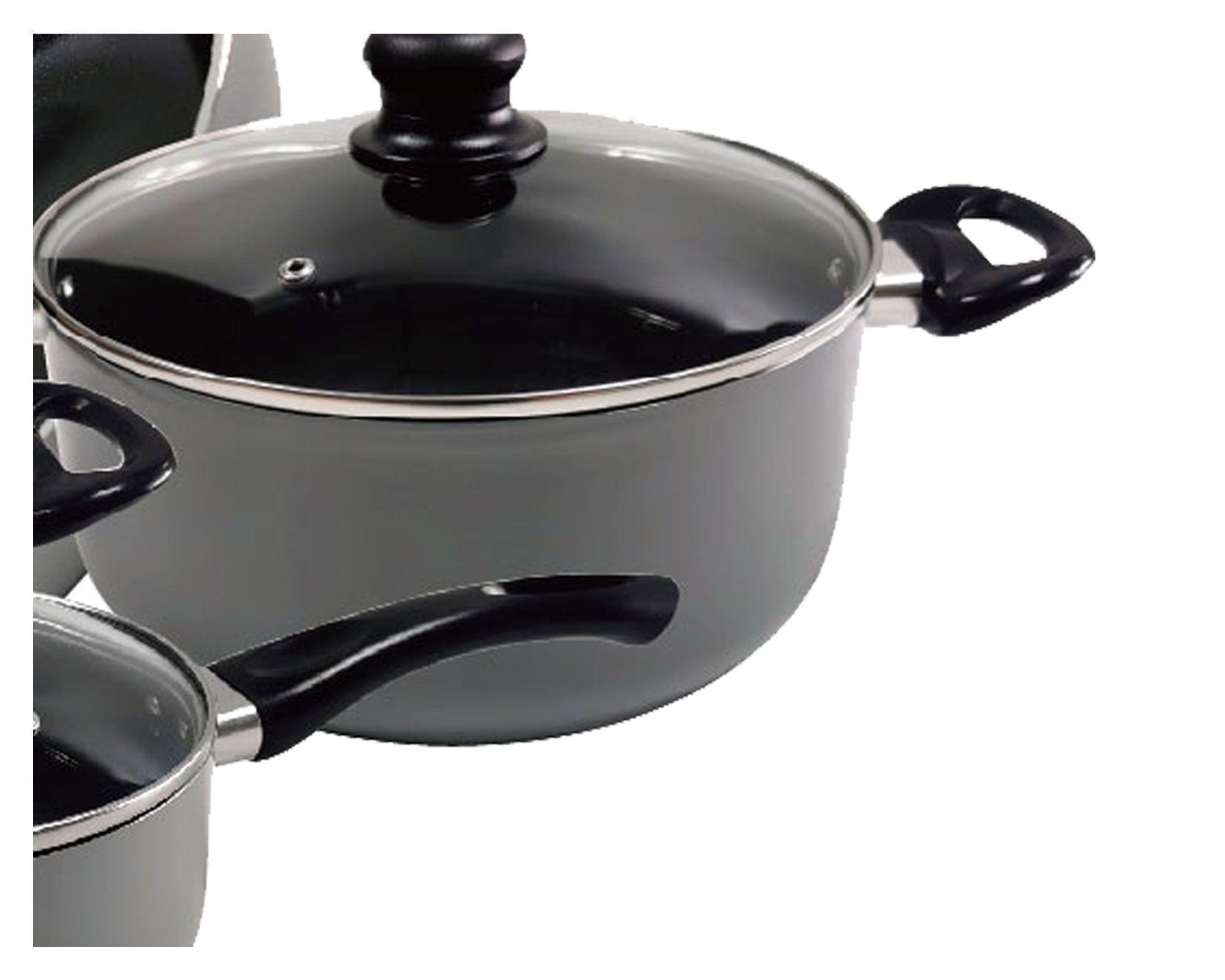 Batería cocina gris oscuro 7 piezas Cotidiana-2