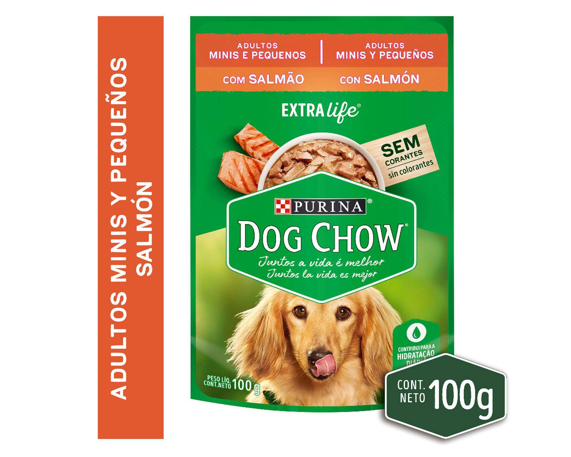 Alimento húmedo adulto 100 gr razas pequeñas salmón Dog Chow-0