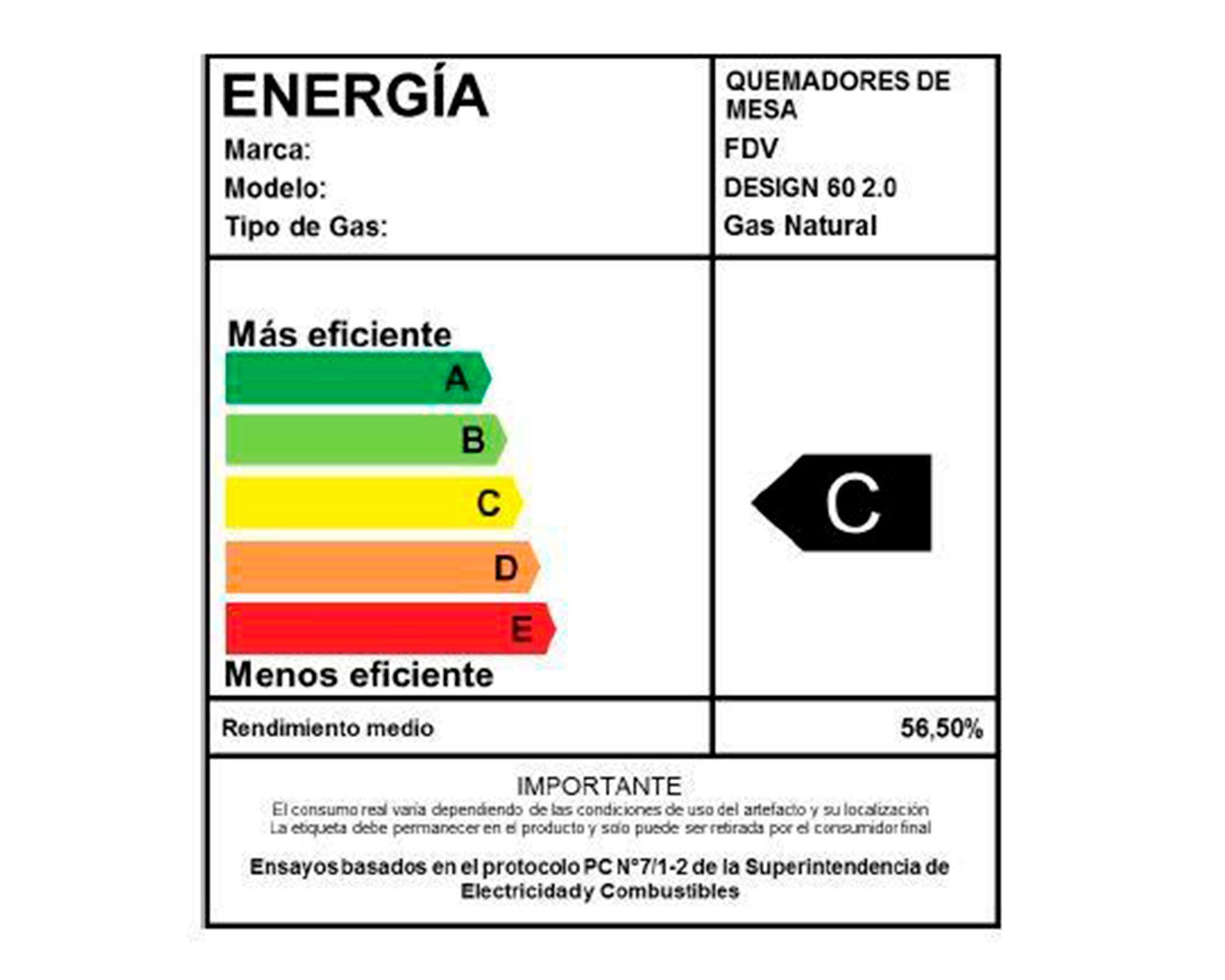 Encimera a gas 4 quemadores Design 60 2.0 BUT inox FDV-7