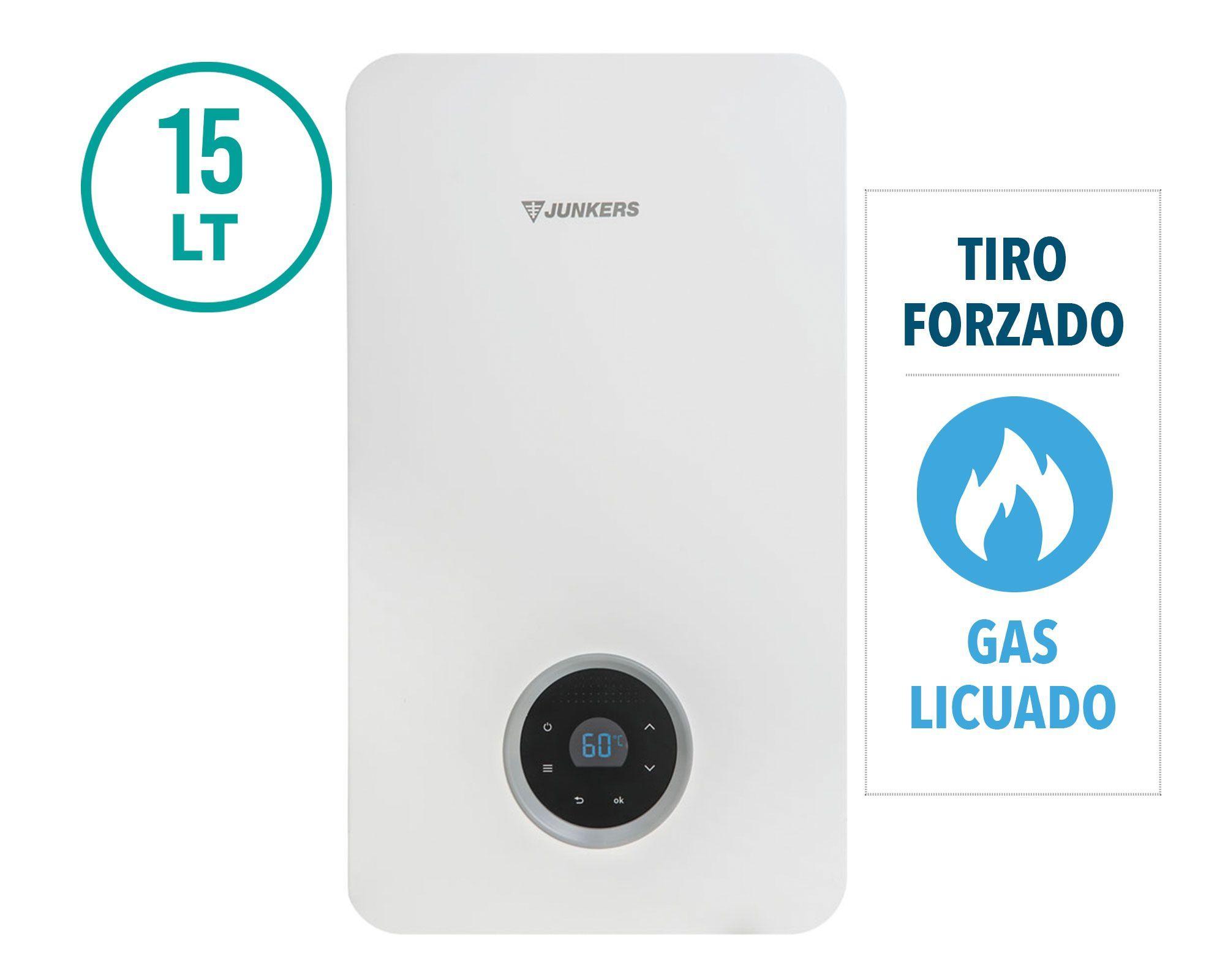 Calefont tiro forzado 15 lt gas licuado WTD15-KME Junkers-5