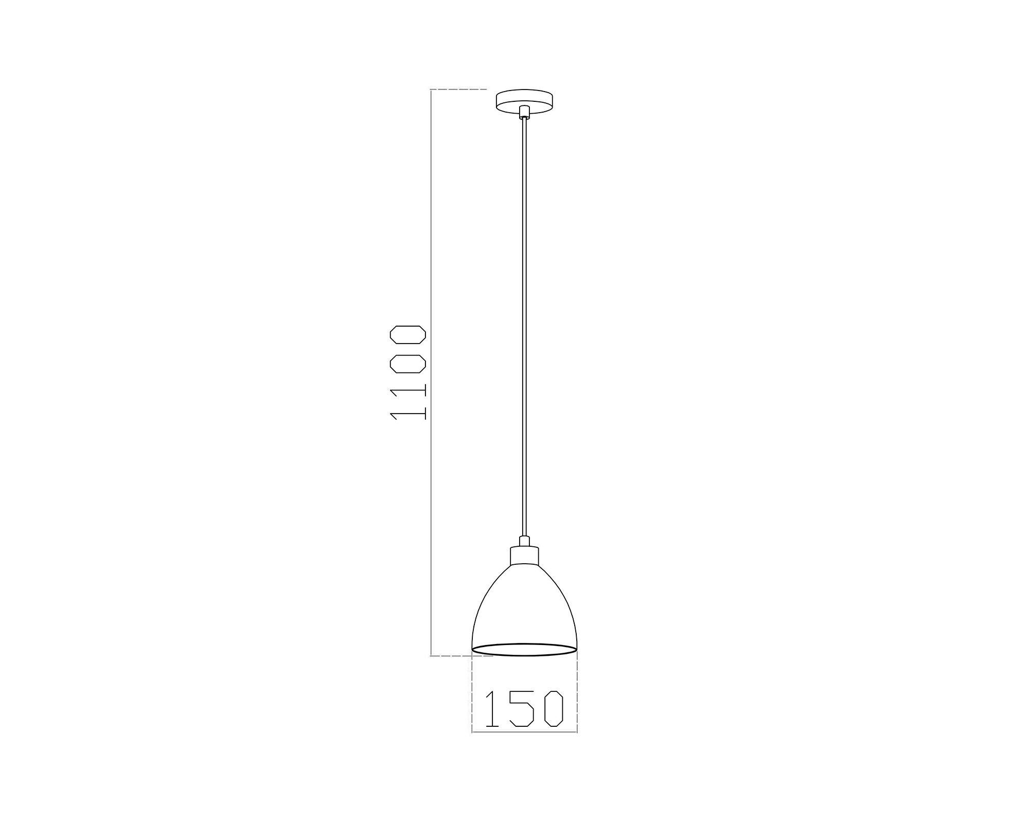 Lámpara colgar 1L E27 Cono 2.0 blanco Abitare-3