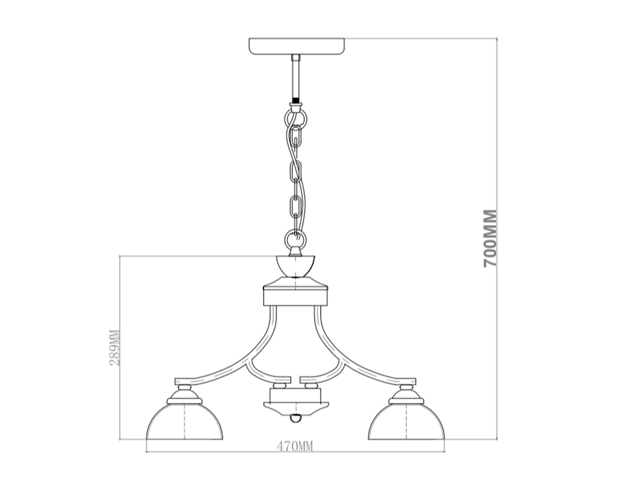 Lámpara colgar 3L E27 Umbrella Abitare-3