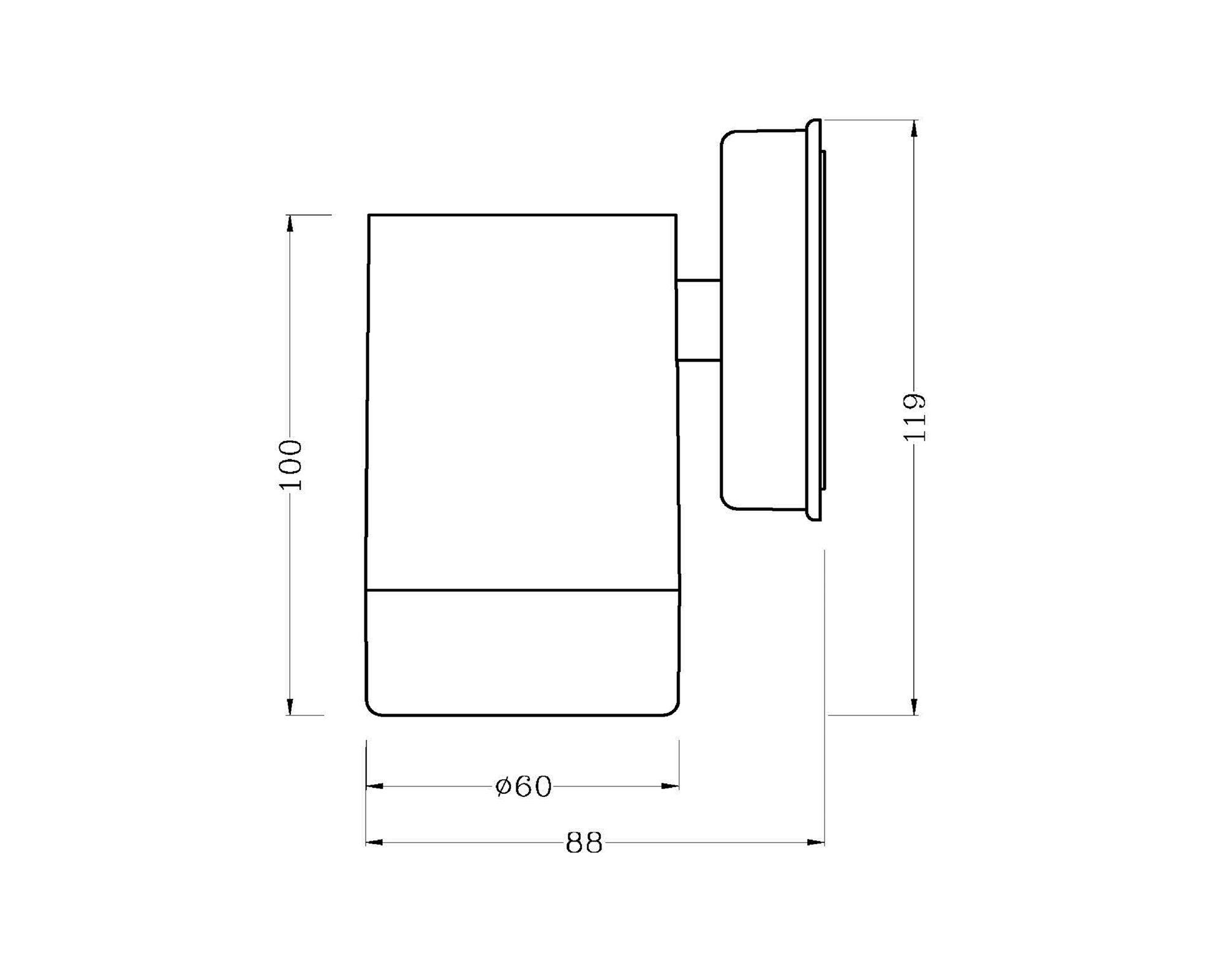 Aplique 1L GU10 negro Abitare-6