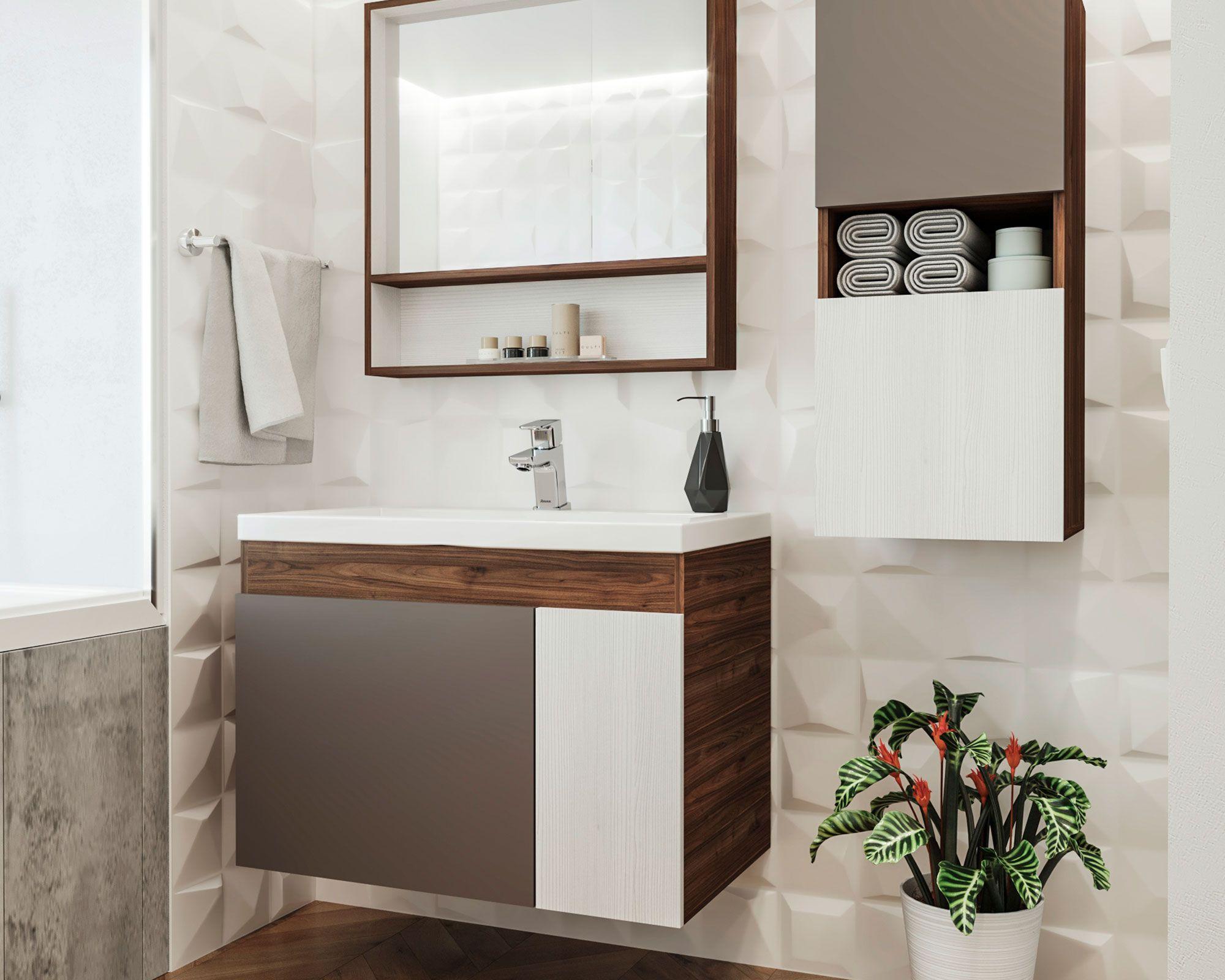 Mueble vanitorio 70 cm Kyle gales/blanco/gris Klipen-1