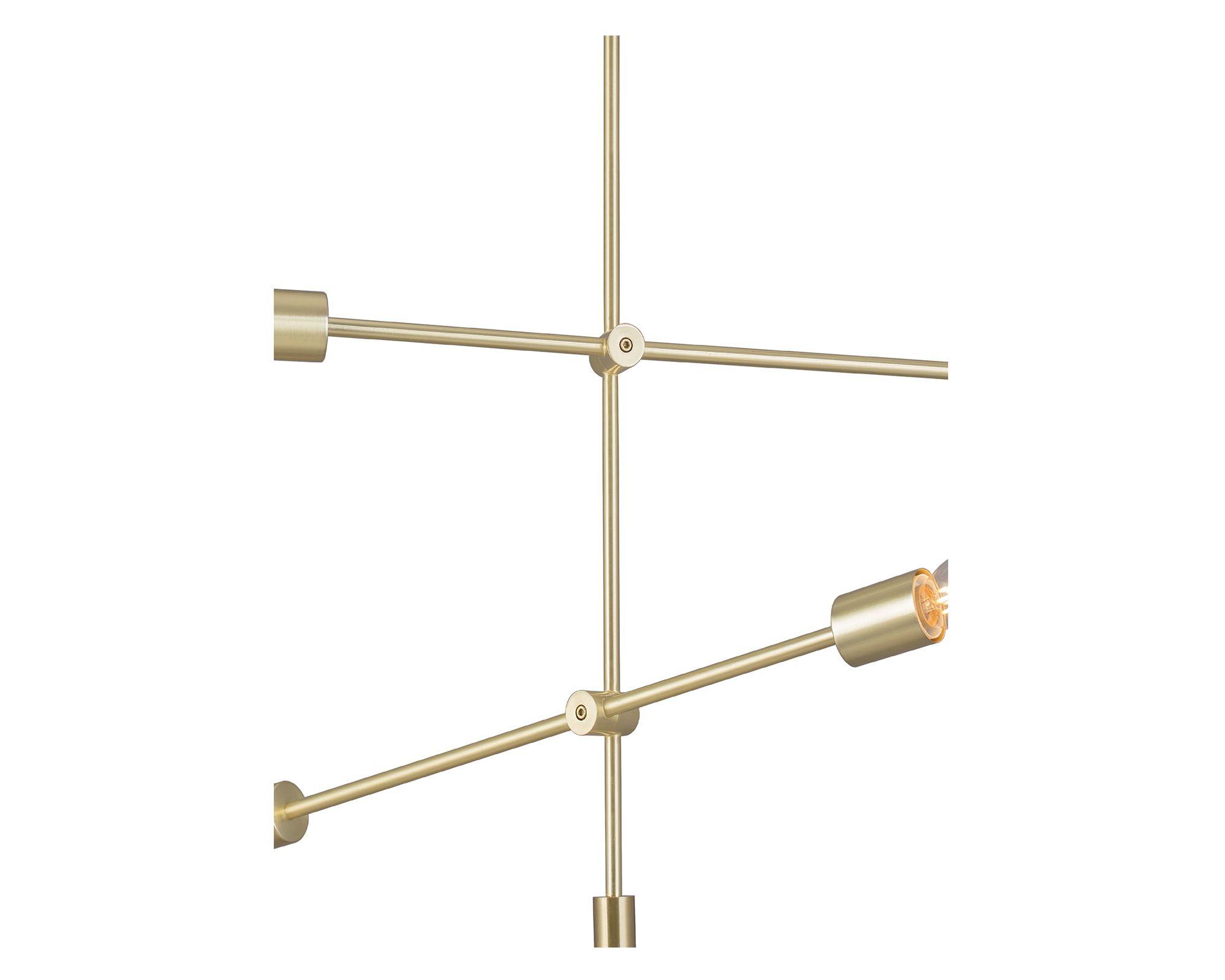 Lámpara colgar 4L E27 Asterisk gold bzlargo Abitare-4