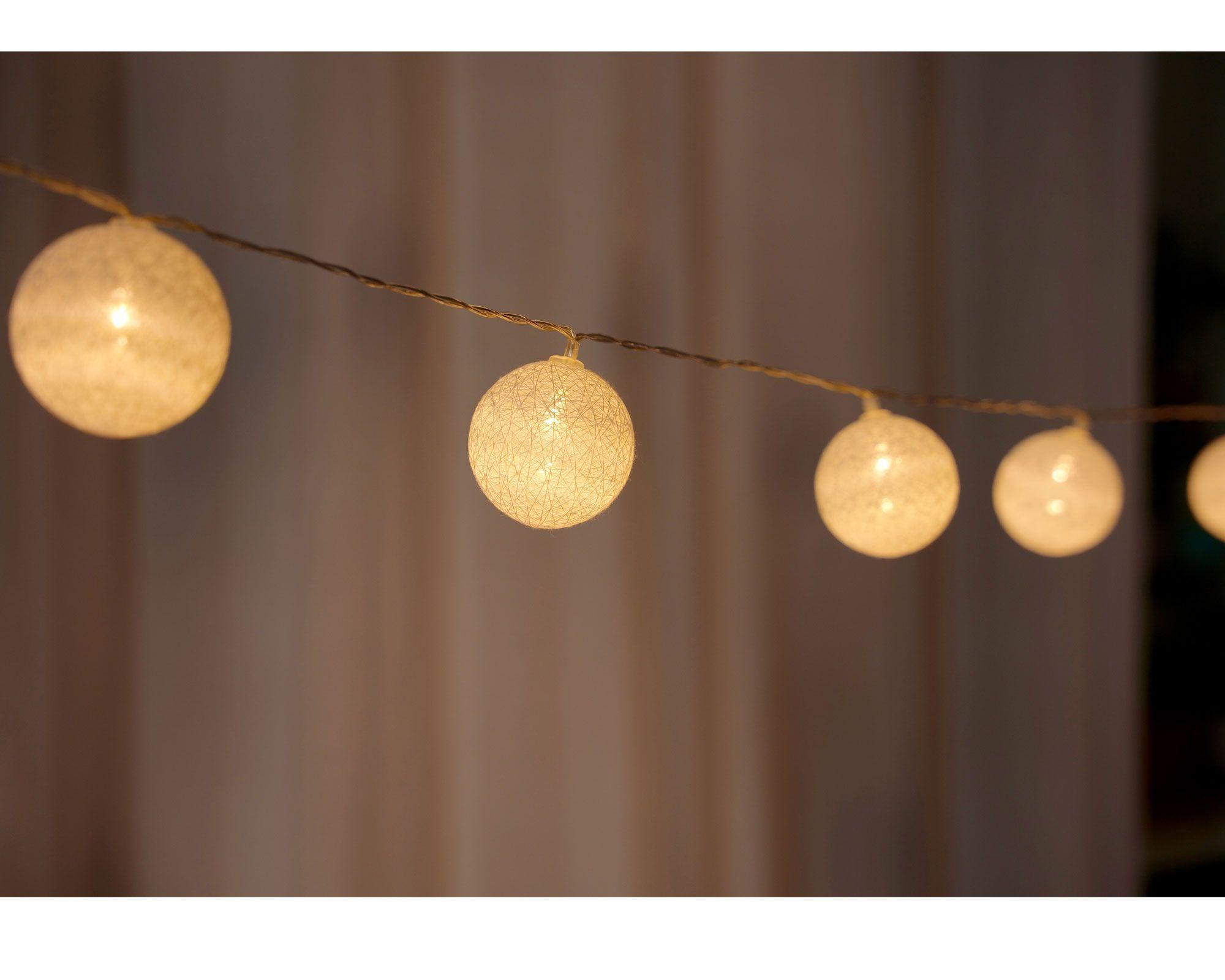 Guirnalda LED 10L esfera blanco Abitare-2