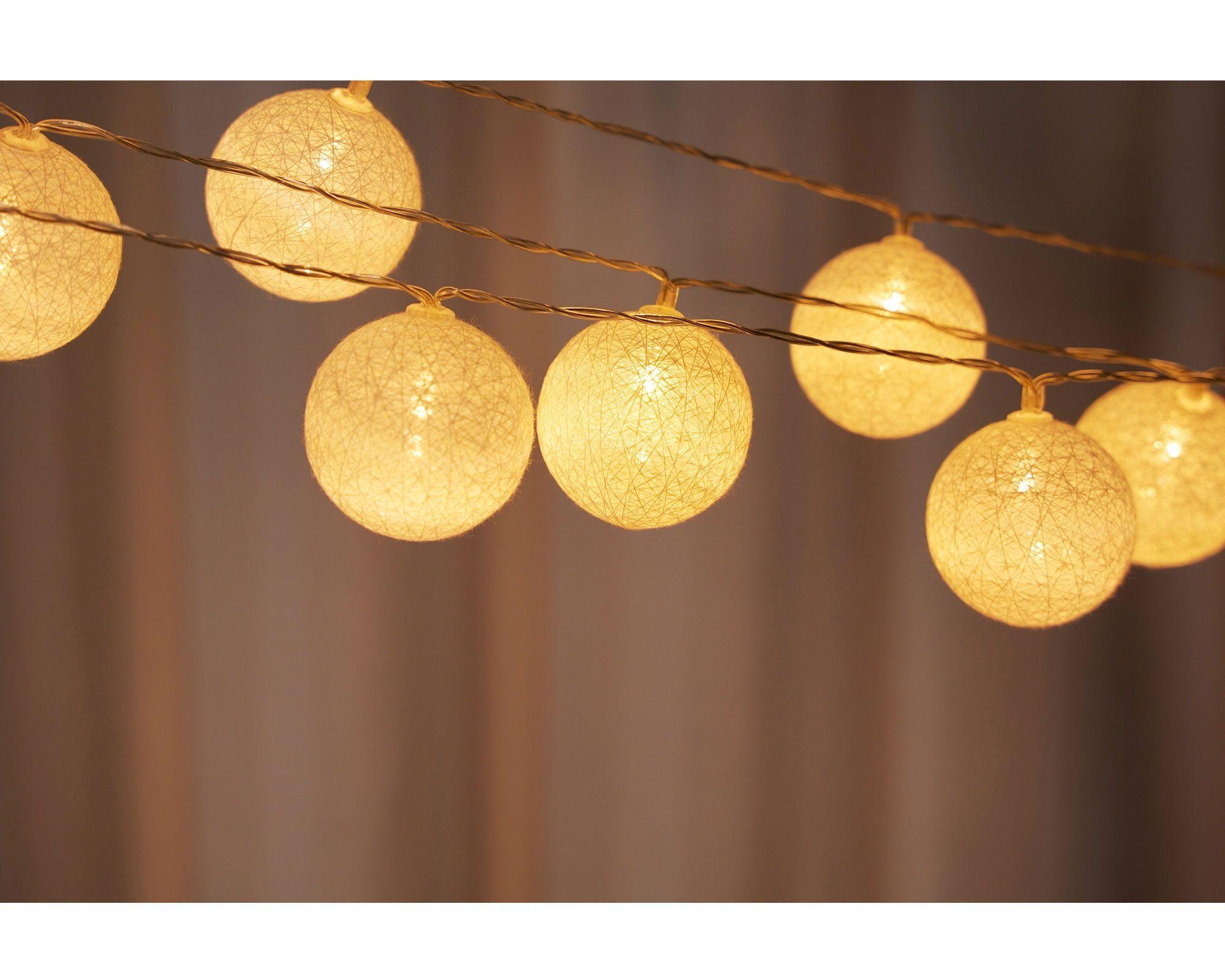 Guirnalda LED 10L esfera blanco Abitare-3
