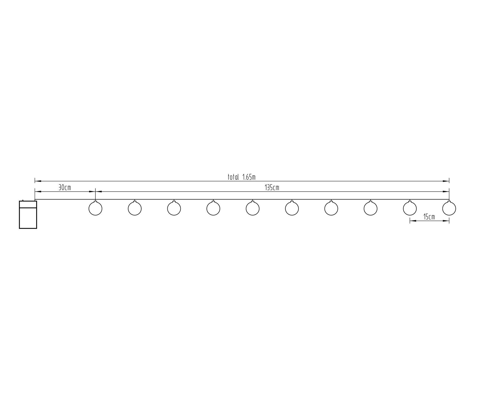 Guirnalda LED 10L esfera blanco Abitare-4