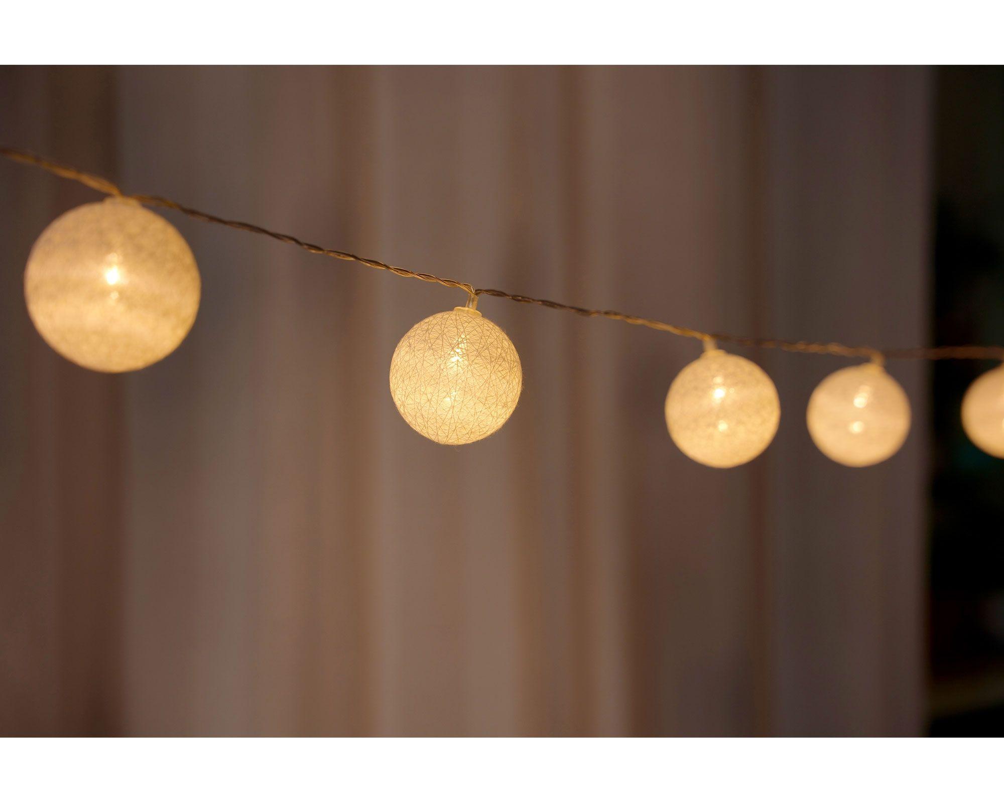 Guirnalda LED 20L esfera blanco Abitare-2