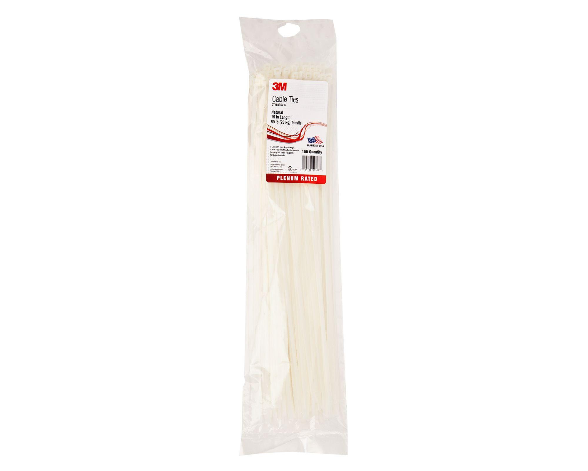 Amarra cables 381 x 4,63 mm blanco 100 unidades 3M-3