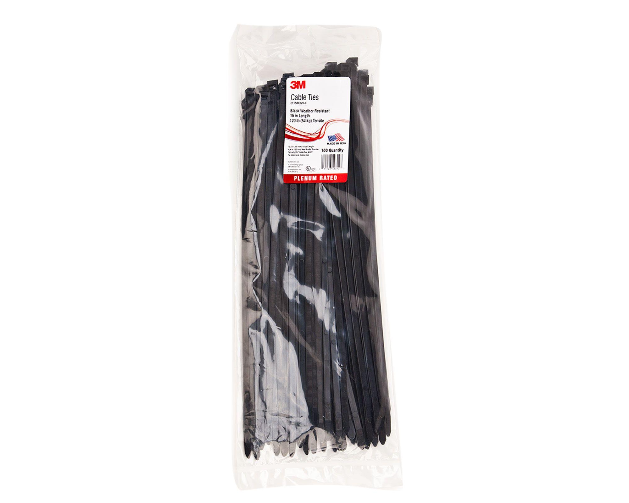 Amarra cables 381 x 7,6 mm negro 100 unidades 3M-1
