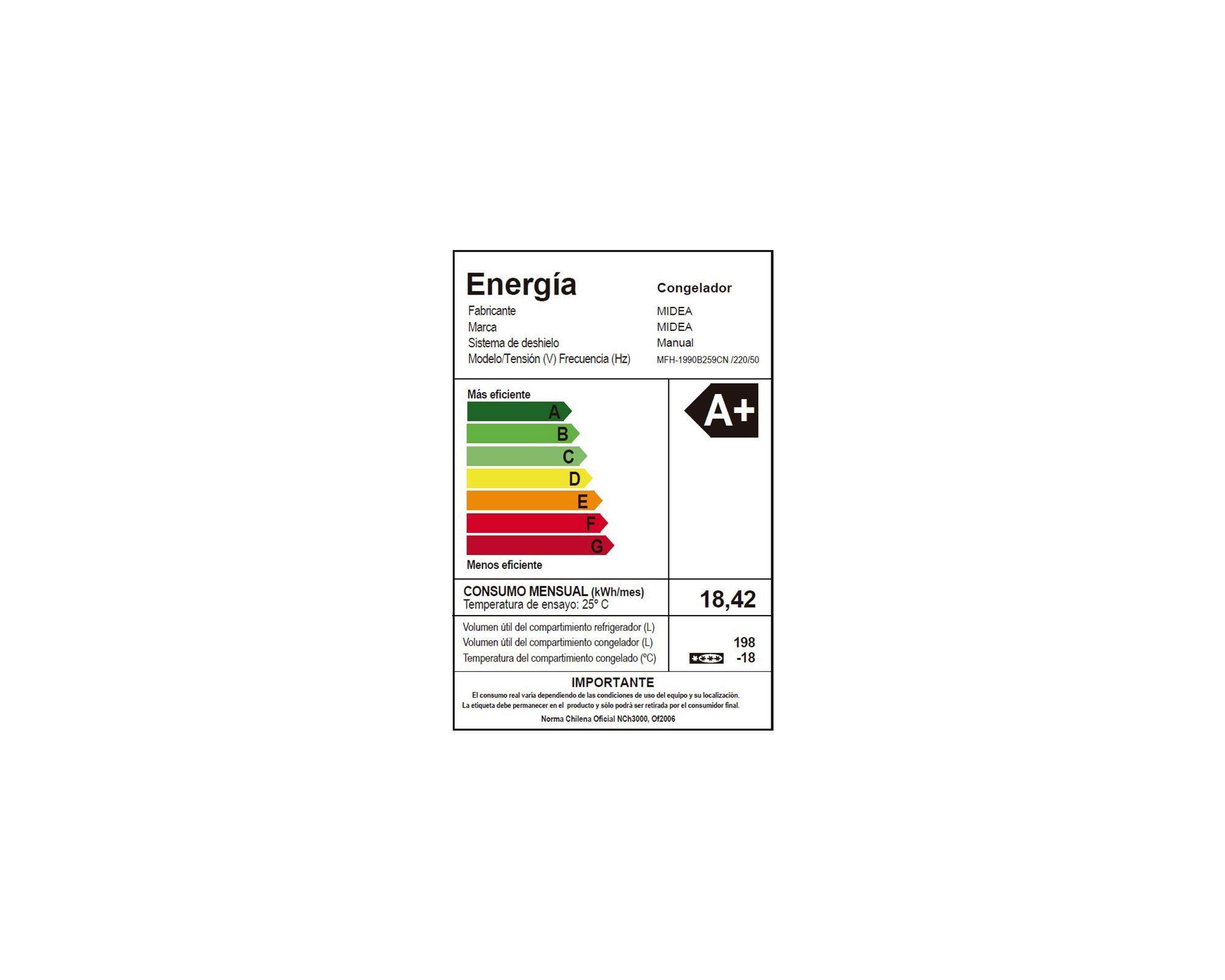 Freezer horizontal 198 litros MFH-1990B258CN blanco Midea-6