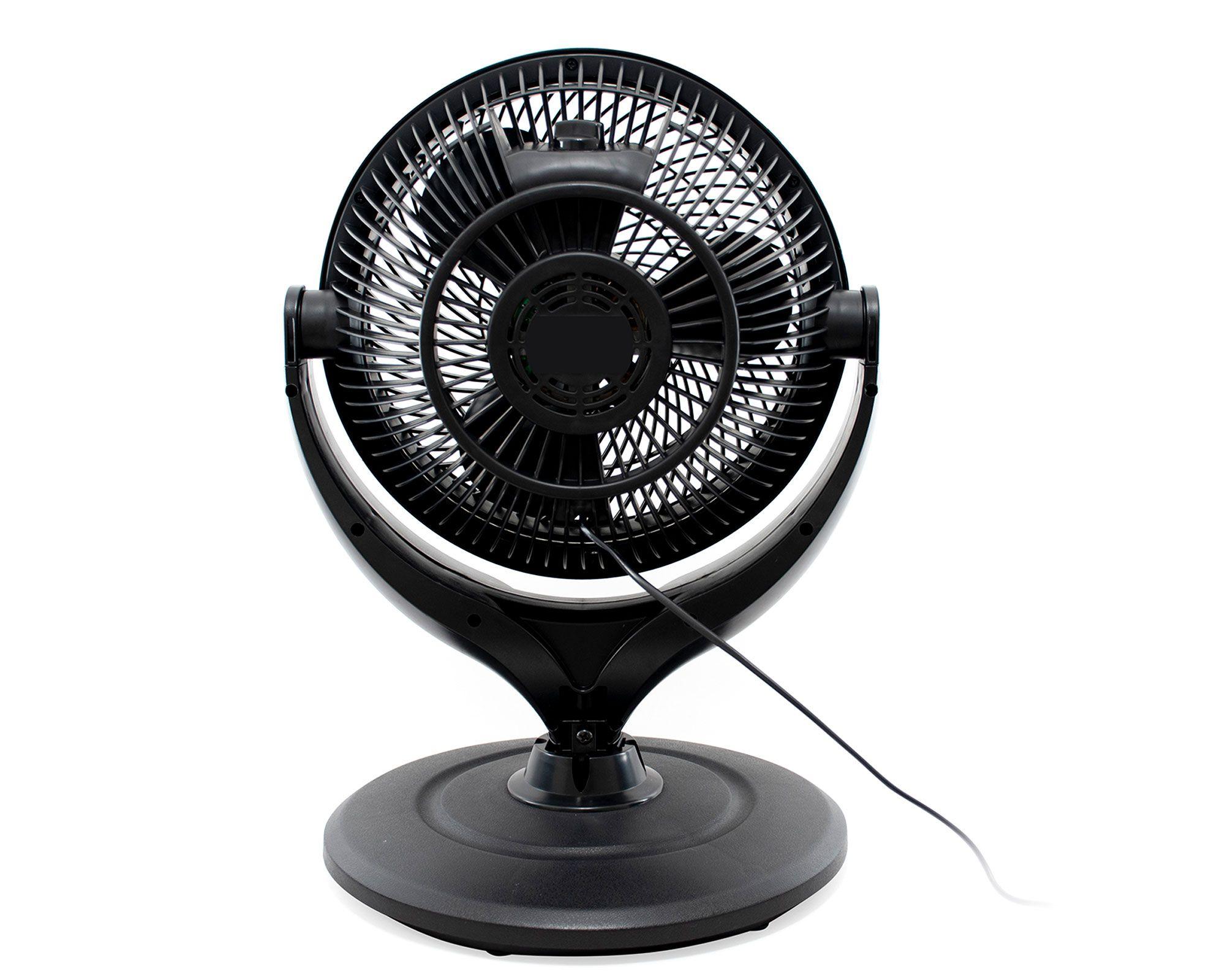 Ventilador escritorio/pedestal 10'' Dual turbo fan negro Thorben-9