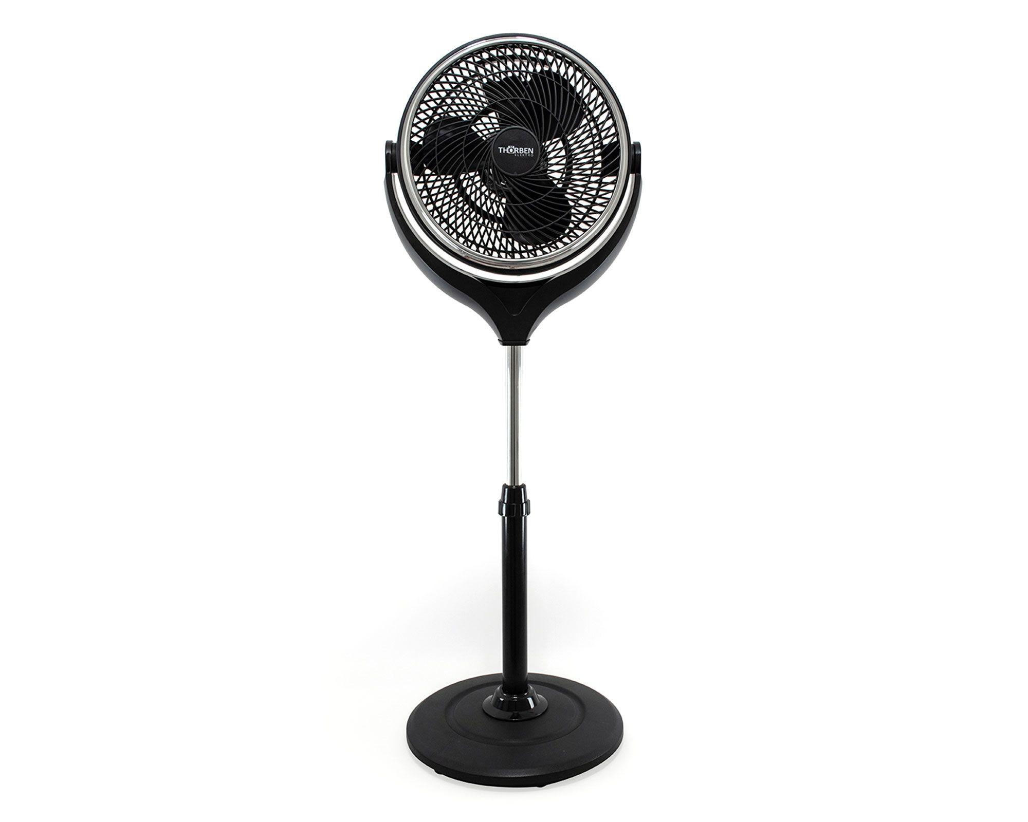 Ventilador escritorio/pedestal 10'' Dual turbo fan negro Thorben-4