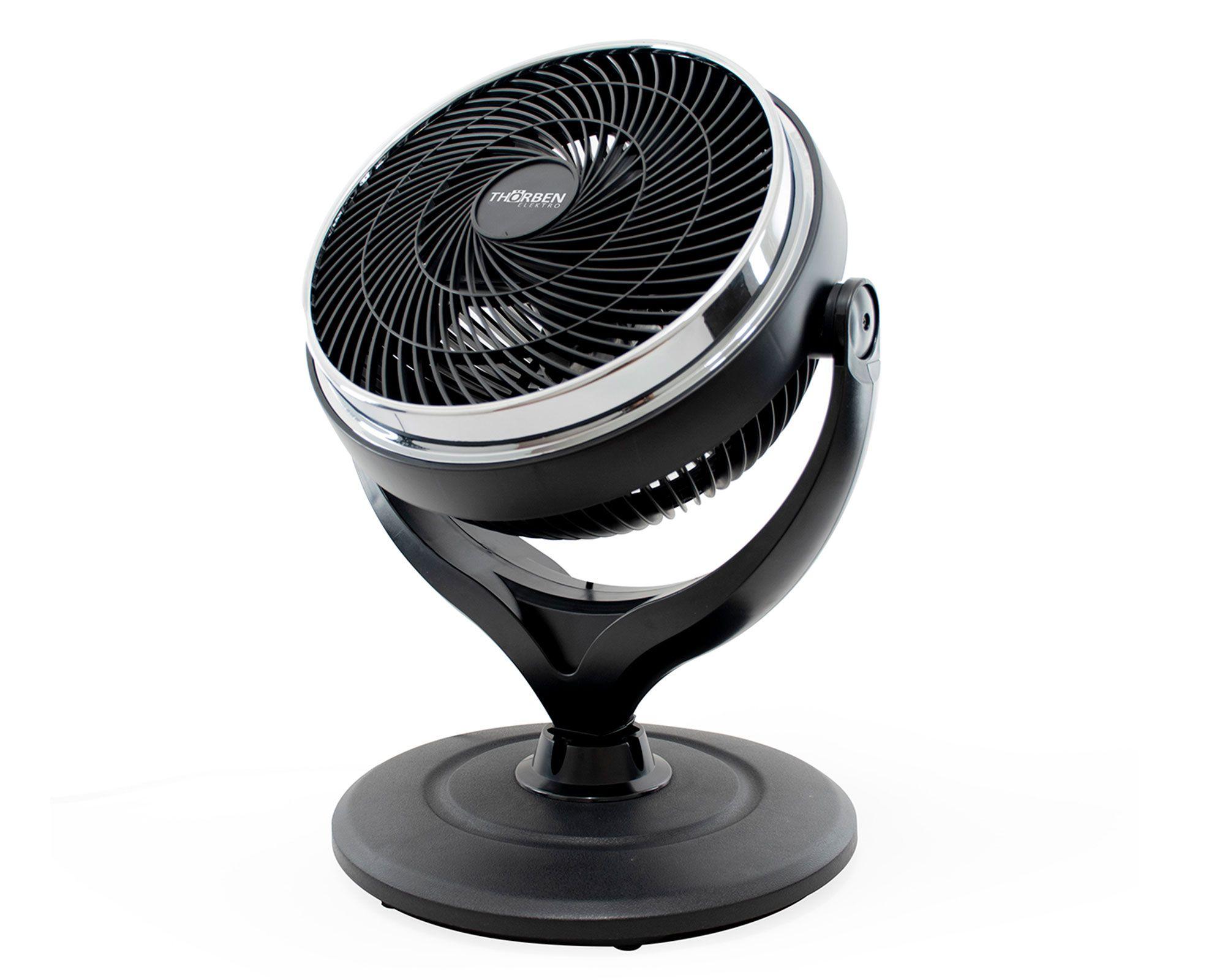 Ventilador escritorio/pedestal 10'' Dual turbo fan negro Thorben-6