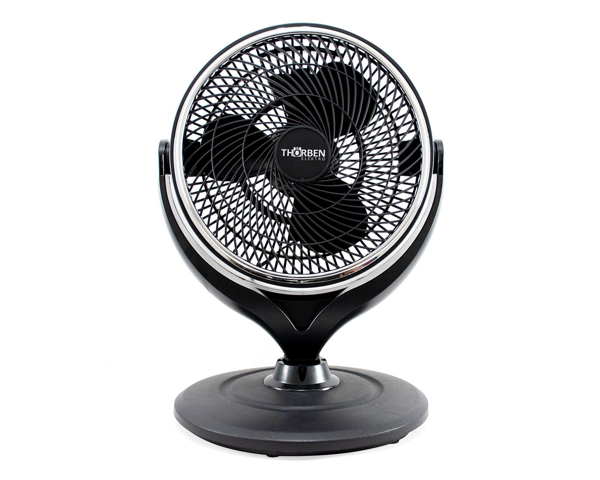 Ventilador escritorio/pedestal 10'' Dual turbo fan negro Thorben-0