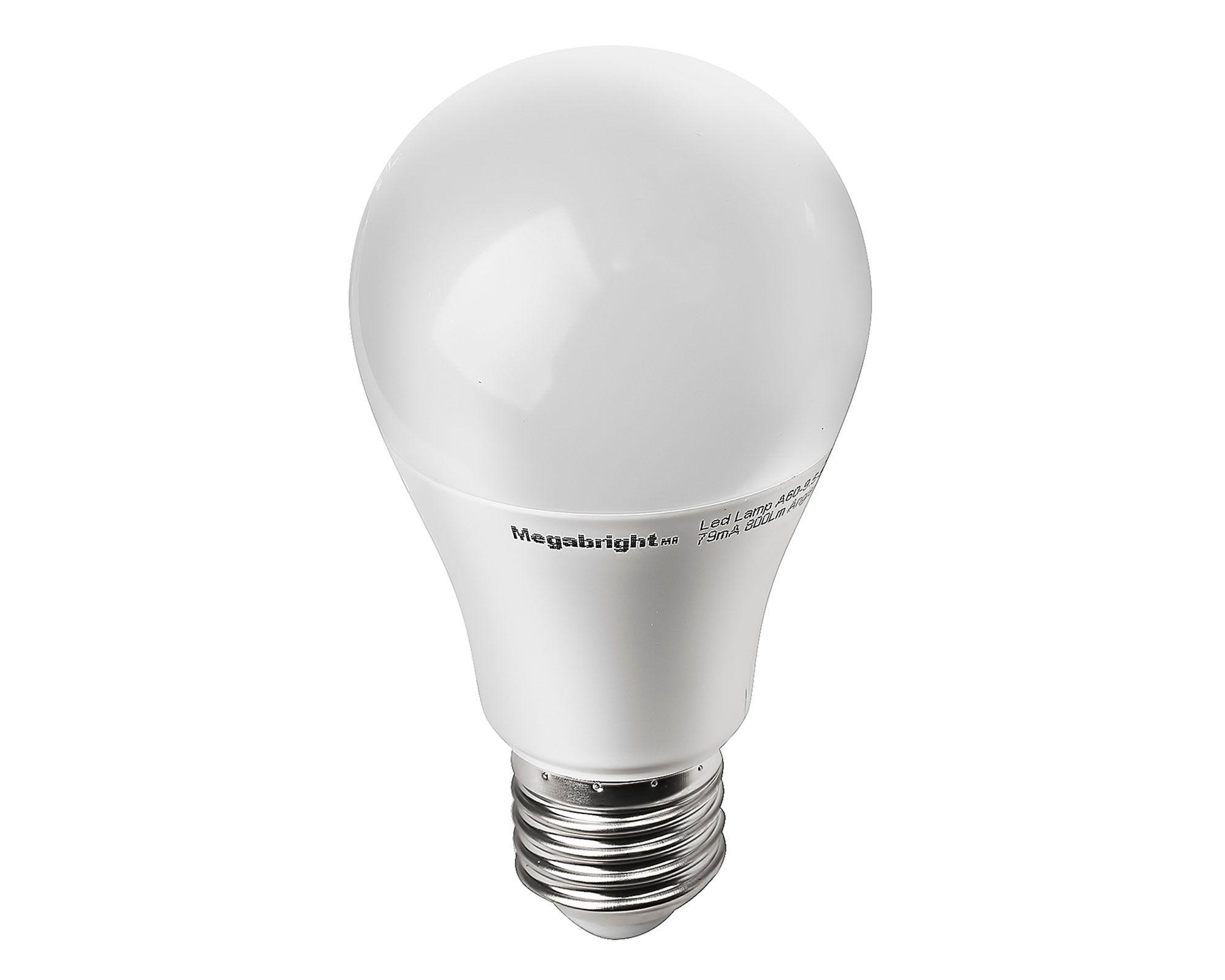 Ampolleta bright LED 7W E27 luz fría A55 Megabright-2