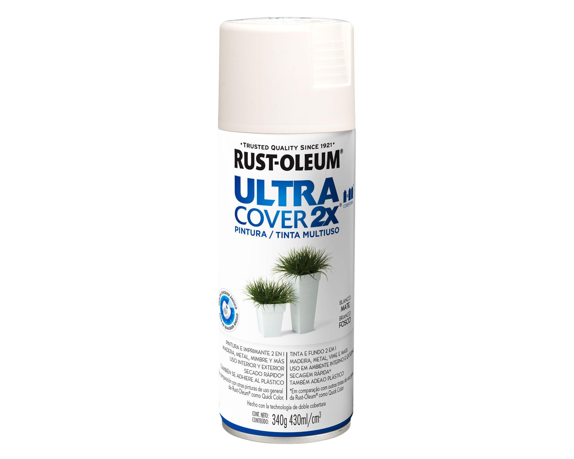 Pintura spray 340 gr Ultra Cover 2X blanco mate Rust-Oleum-0