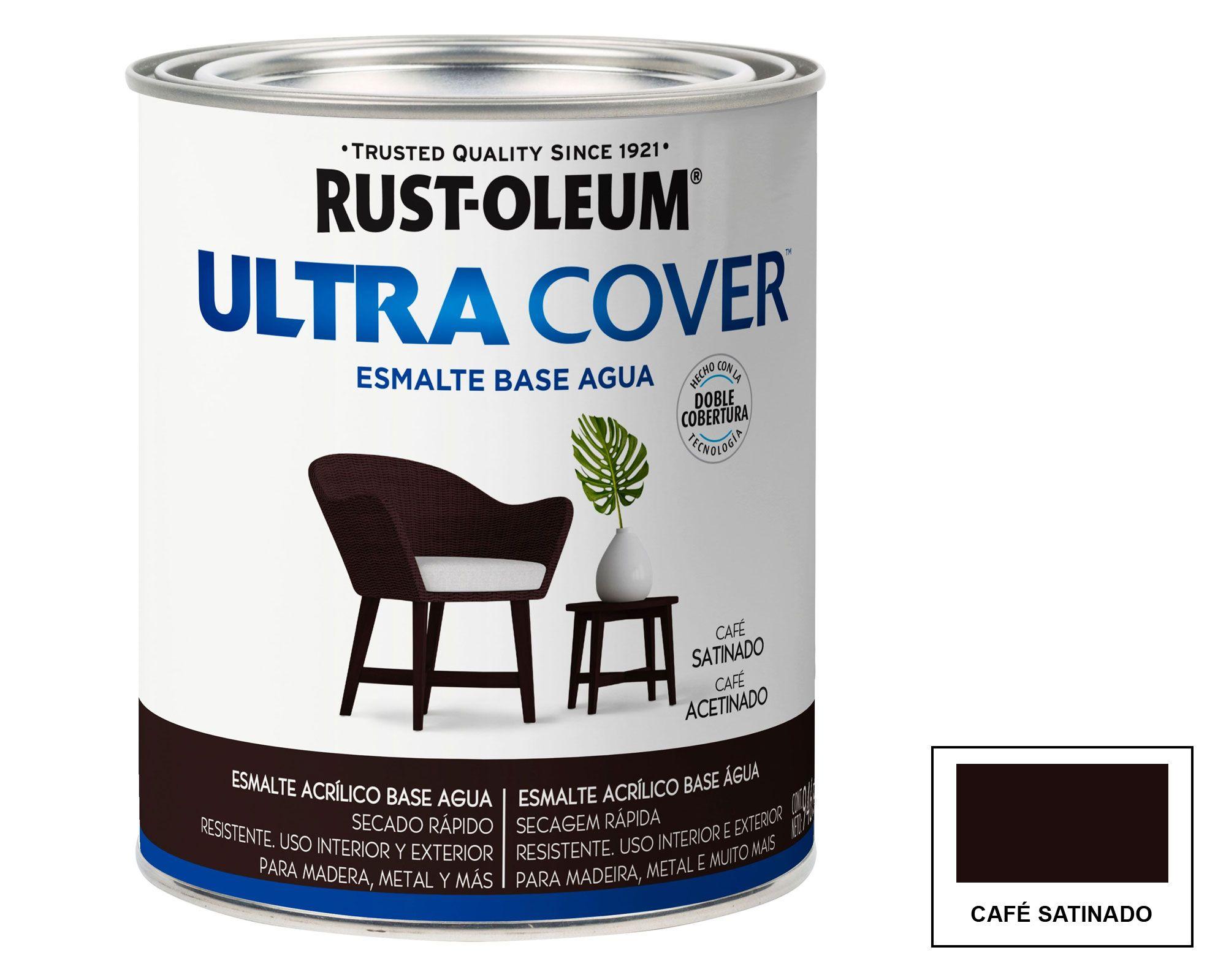 Esmalte al agua 946 ml Ultra cover café satín Rust-Oleum-0