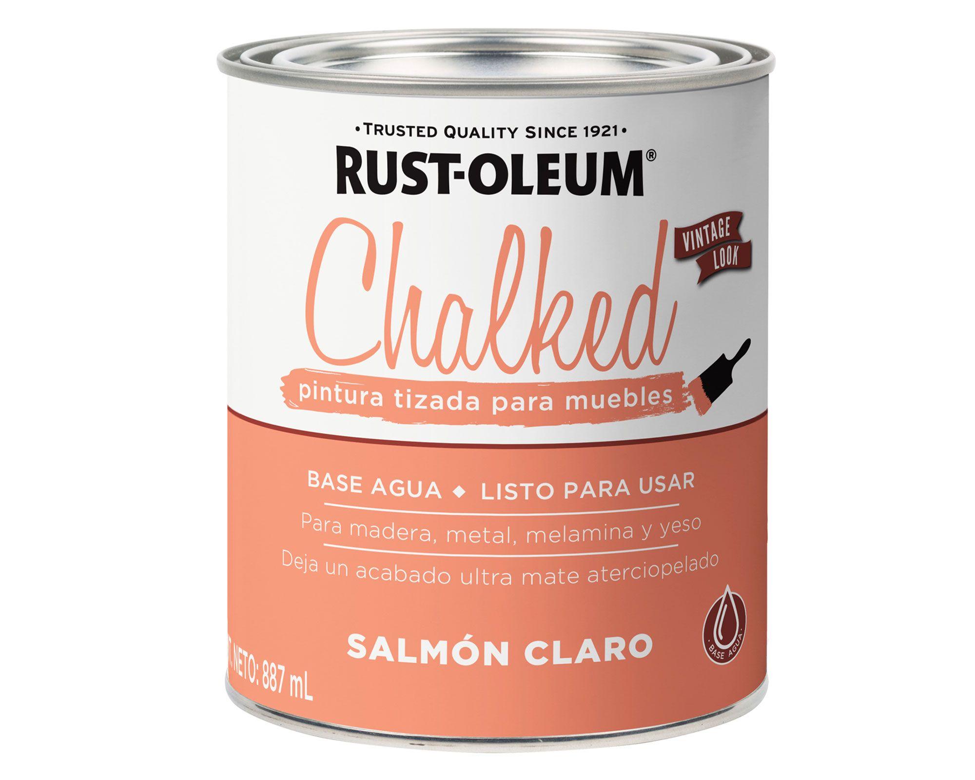 Pintura tizada 1/4 galón Vintage look salmón claro mate Rust-Oleum-0