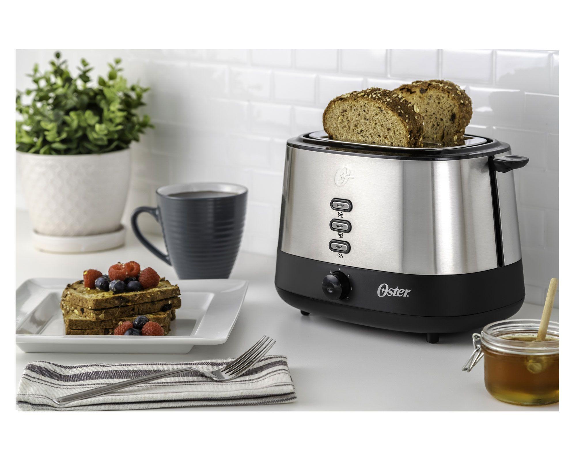 Tostador 2 rebanadas 800W R500 inox/negro Oster-4