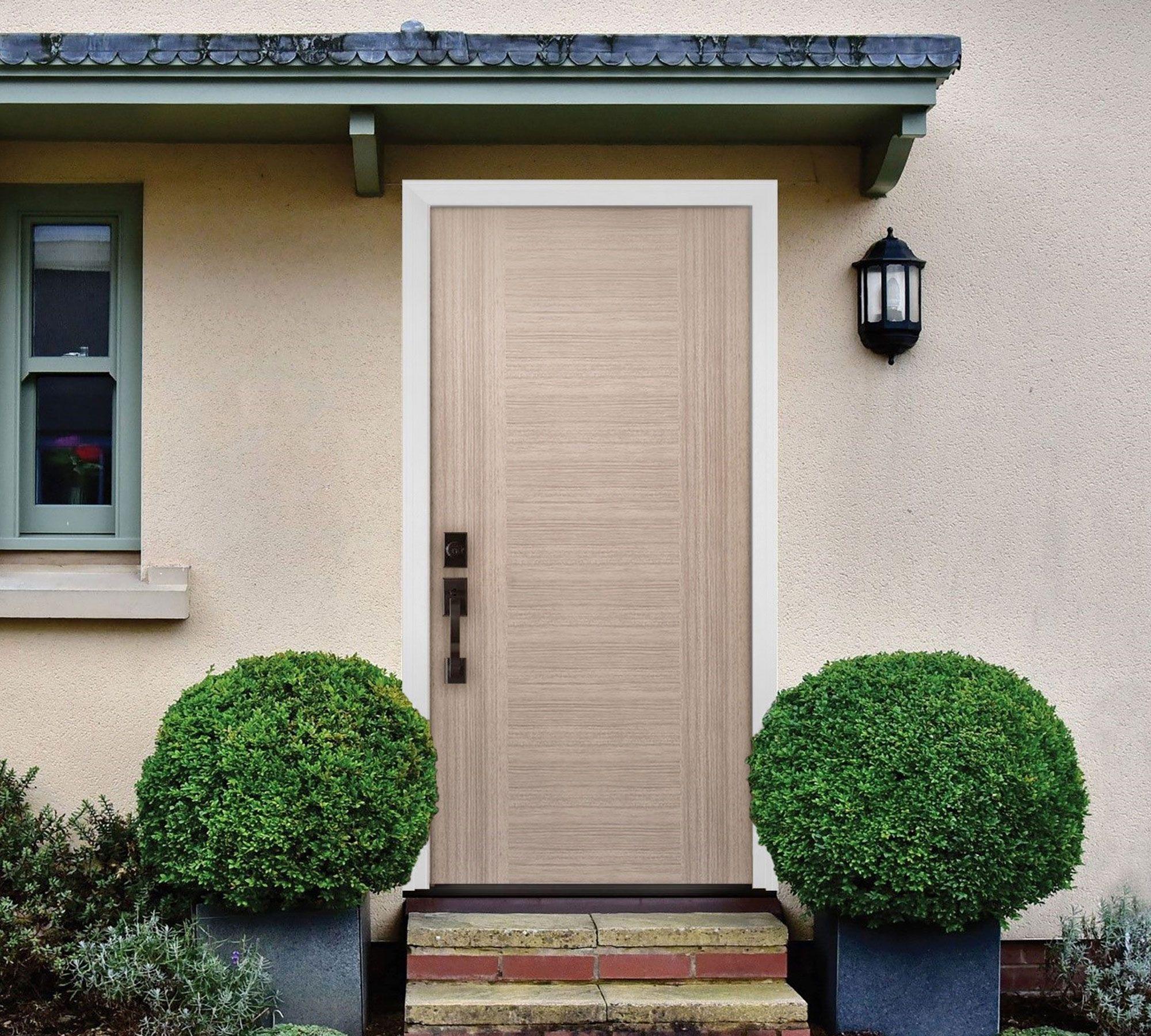 Puerta exterior Eco-reciclada HDF Enchapada 80x200 cm Masonite-0