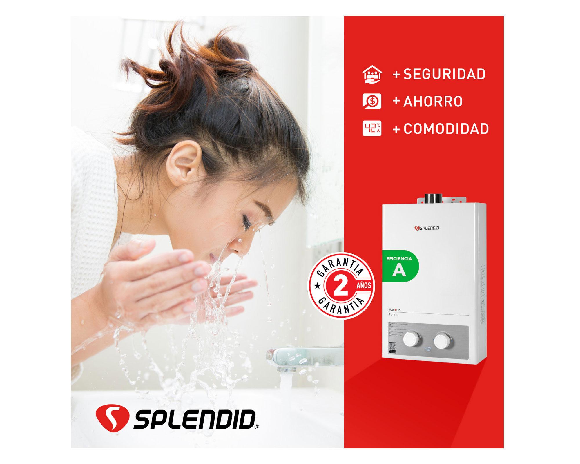 Calefont tiro forzado 7 litros gas licuado Master Splendid-11