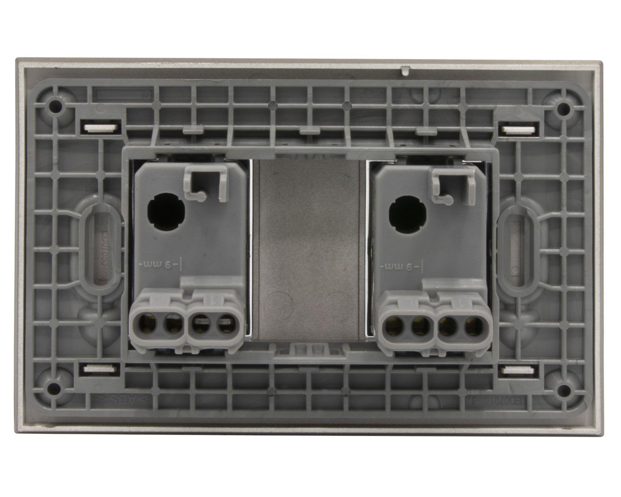 Placa armada interruptor doble 10A Nóbile terra Bticino-1