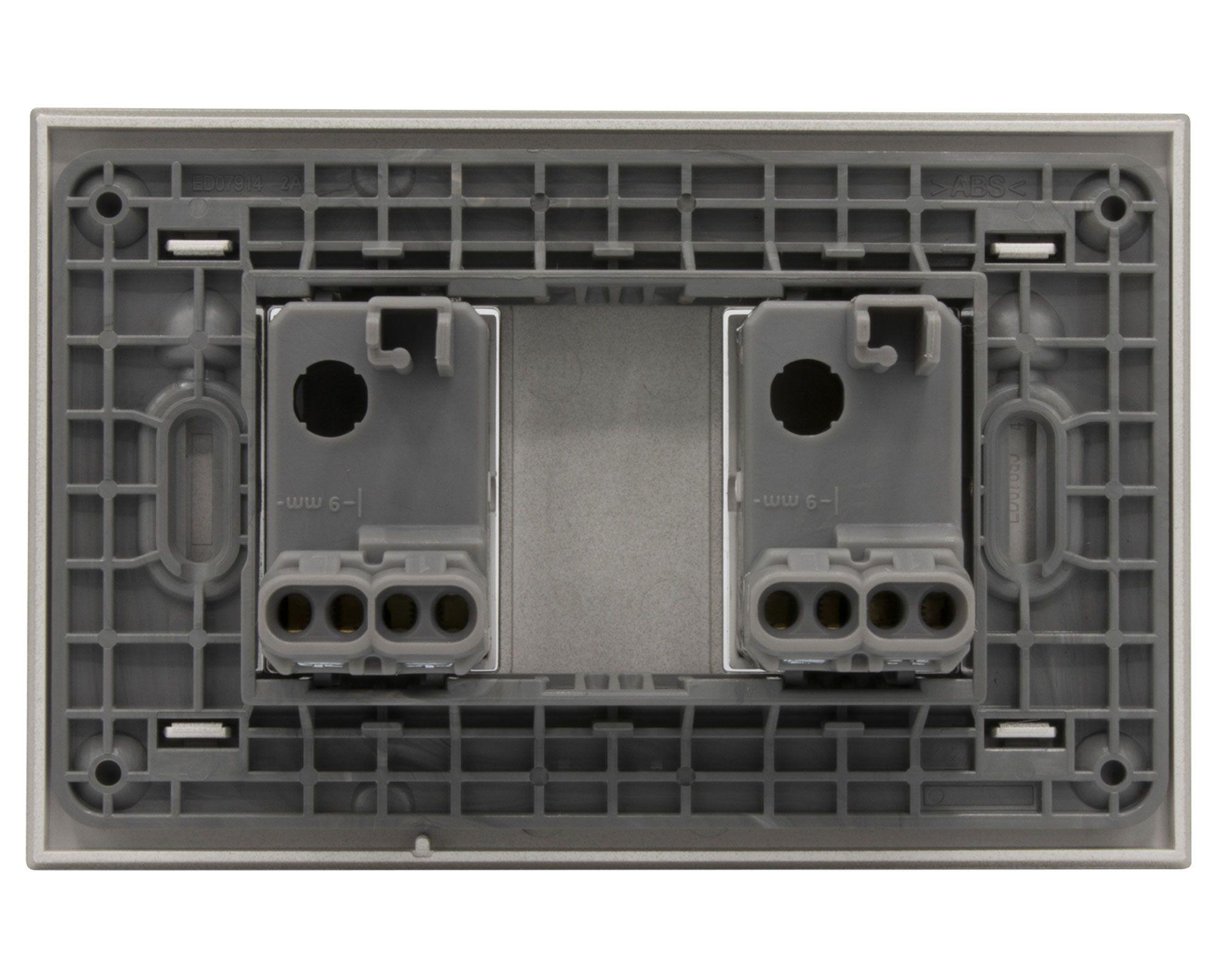 Placa armada interruptor doble 10A Nóbile perla Bticino-1
