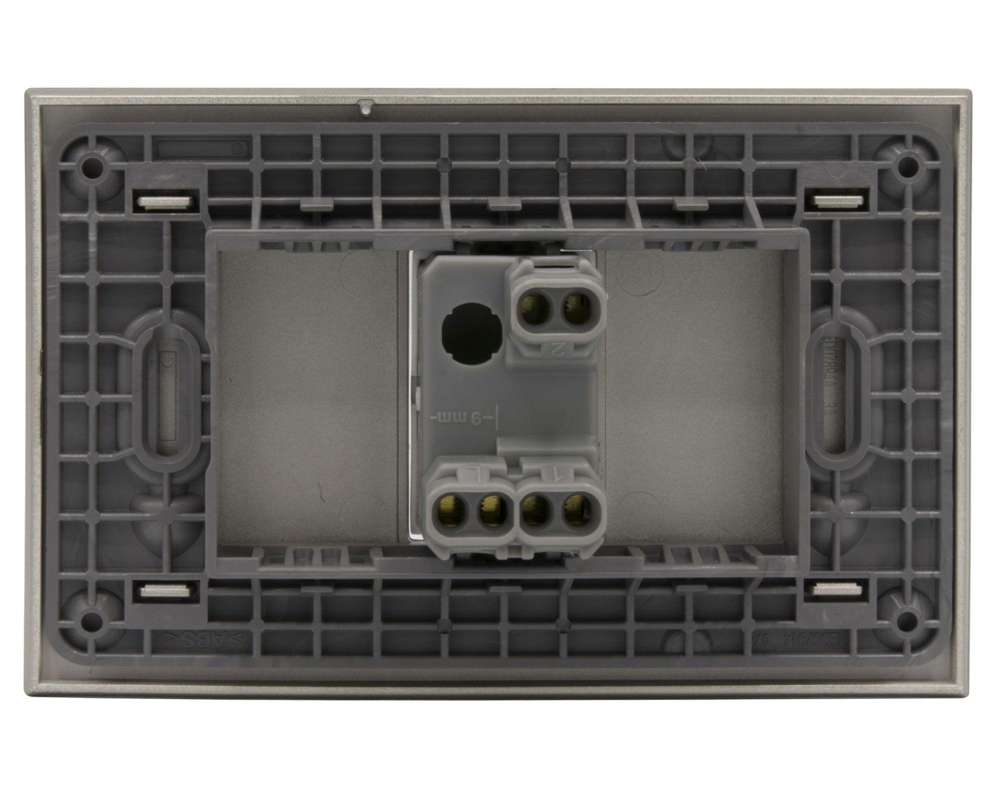 Placa armada simple 10A 9/24 Nóbile perla Bticino-1