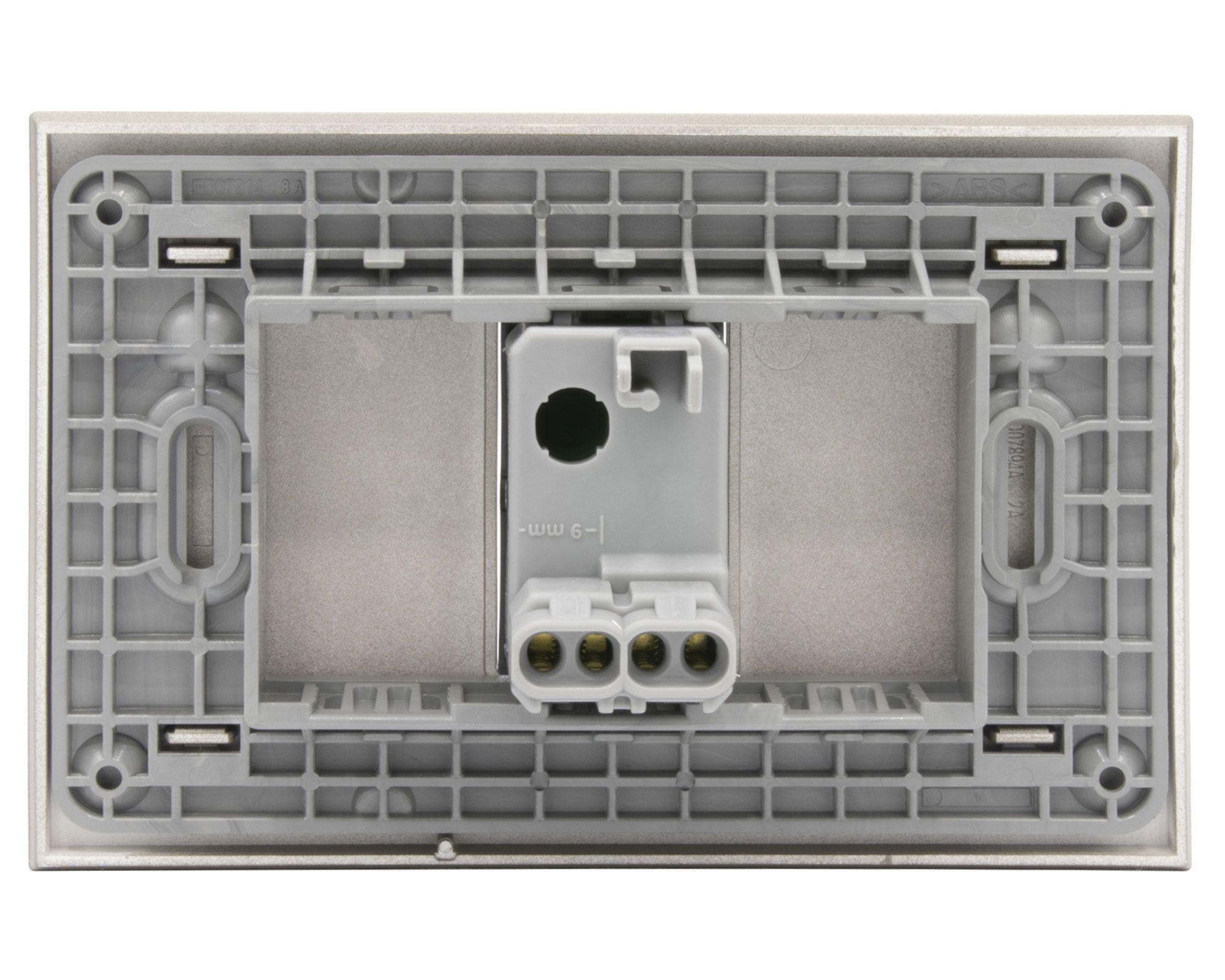 Placa armada interruptor simple 10A 9/12 Nóbile café Bticino-1