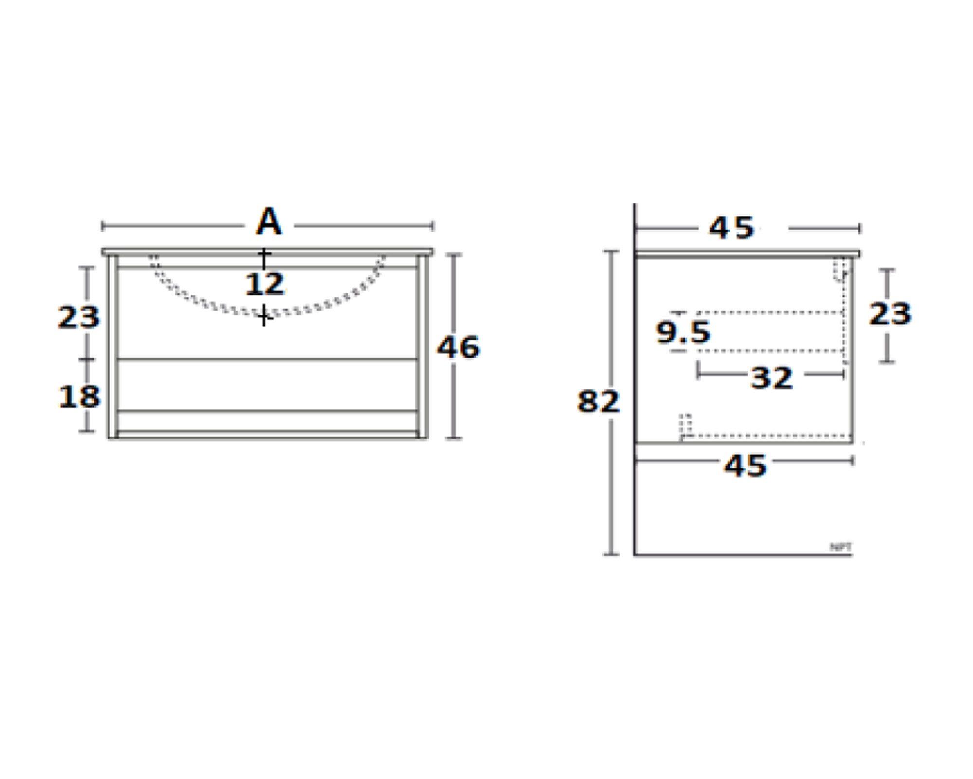 Mueble vanitorio 70 cm Roda blanco Teka.-2
