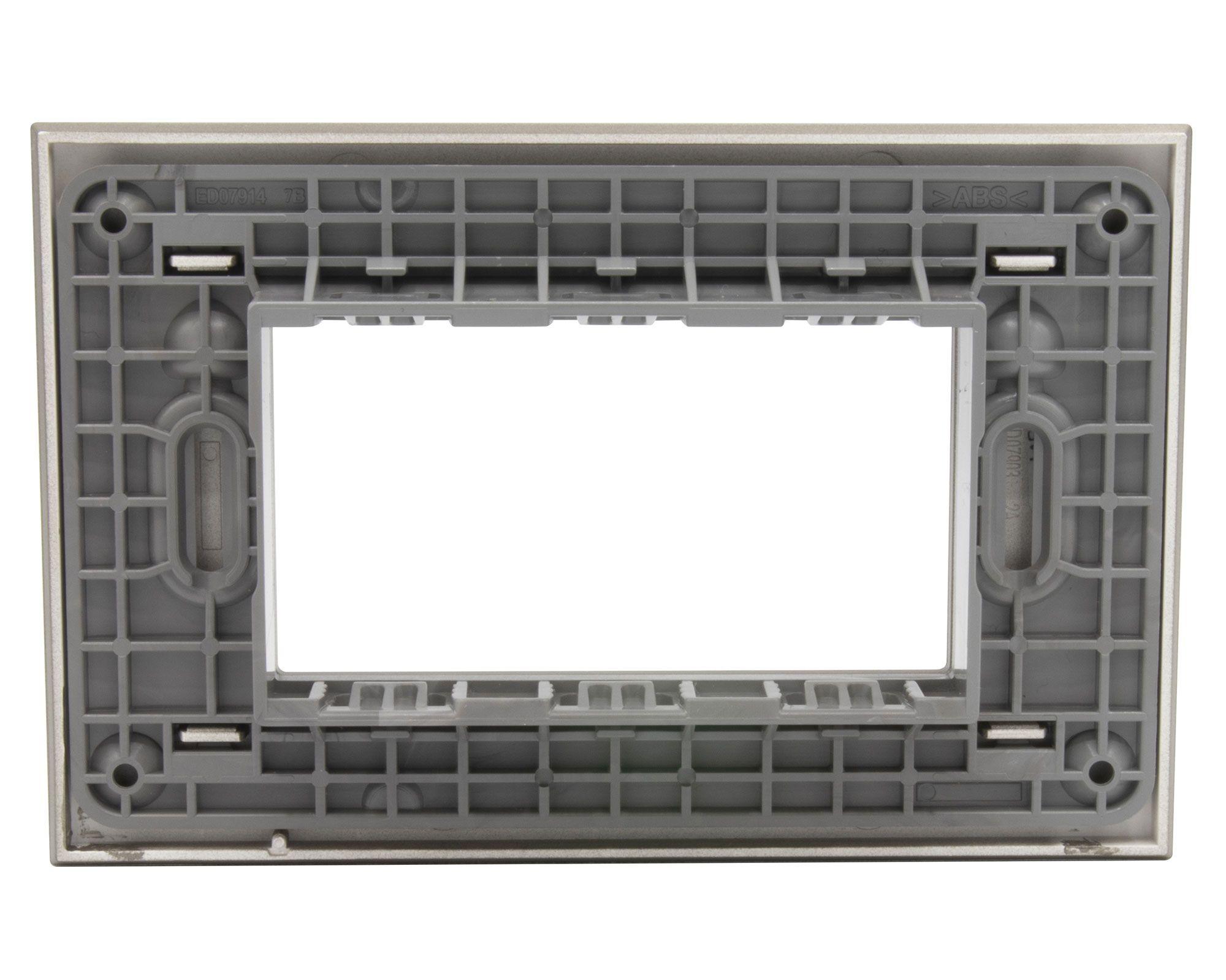 Placa 3 módulos + soporte Nobile terra Bticino-3