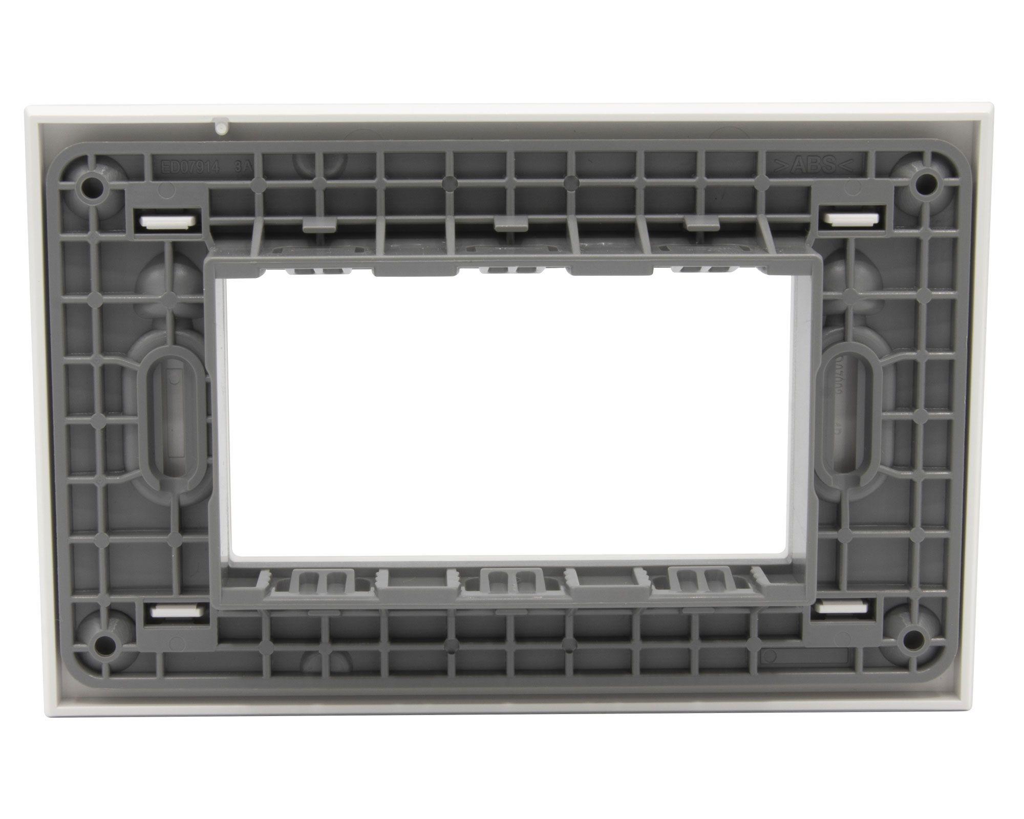 Placa 3 módulos + soporte Nobile blanco Bticino-3