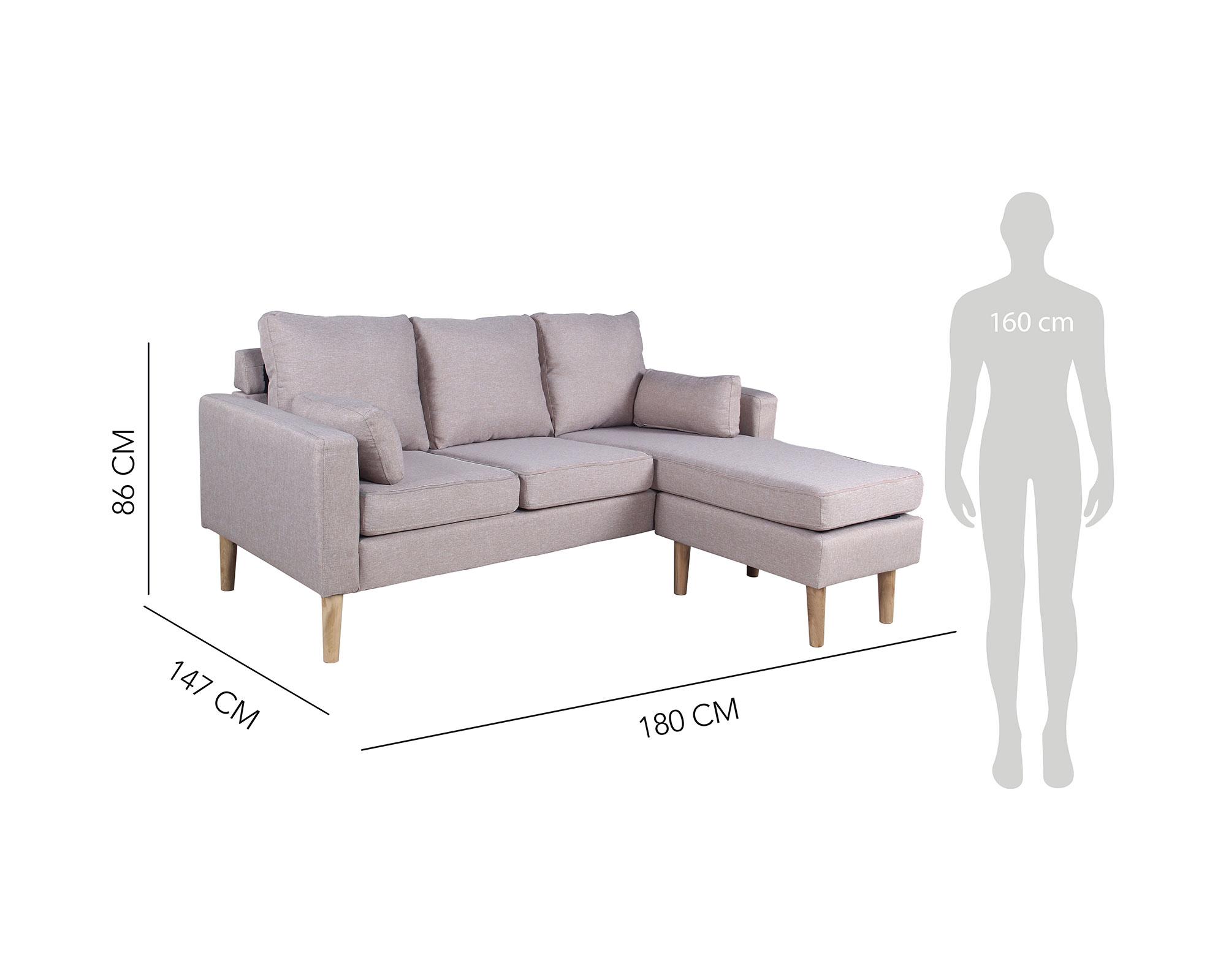 Sofá seccional Marila beige M+Design-5