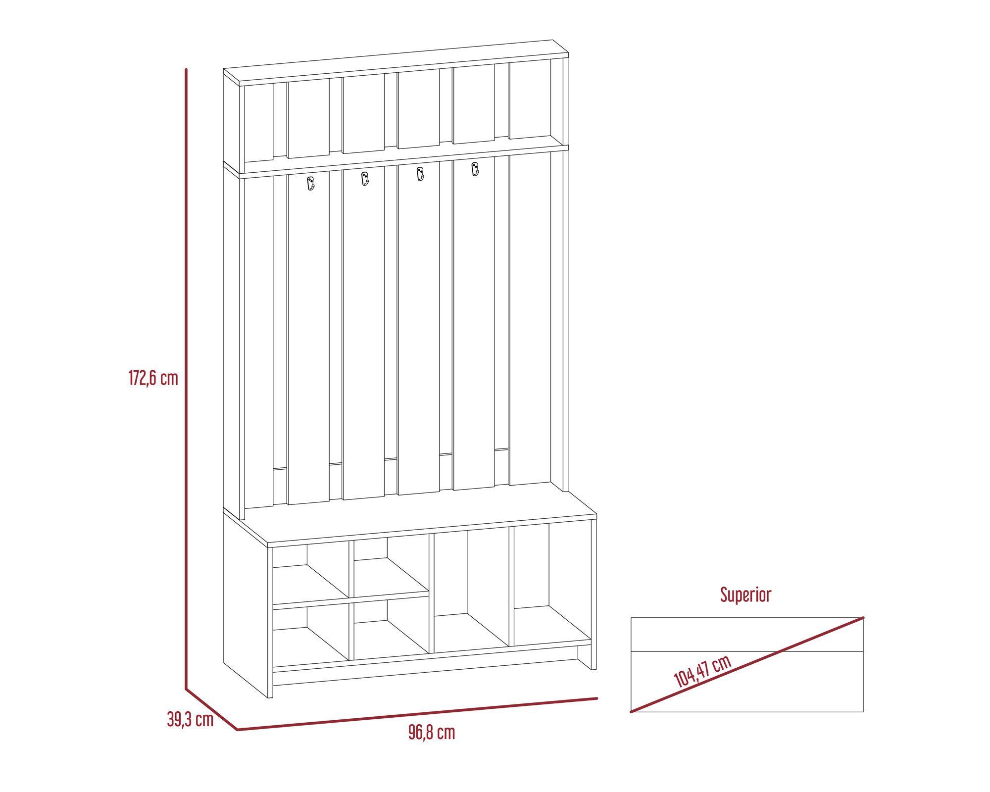 Mueble recibidor Beijing rovere TuHome-6