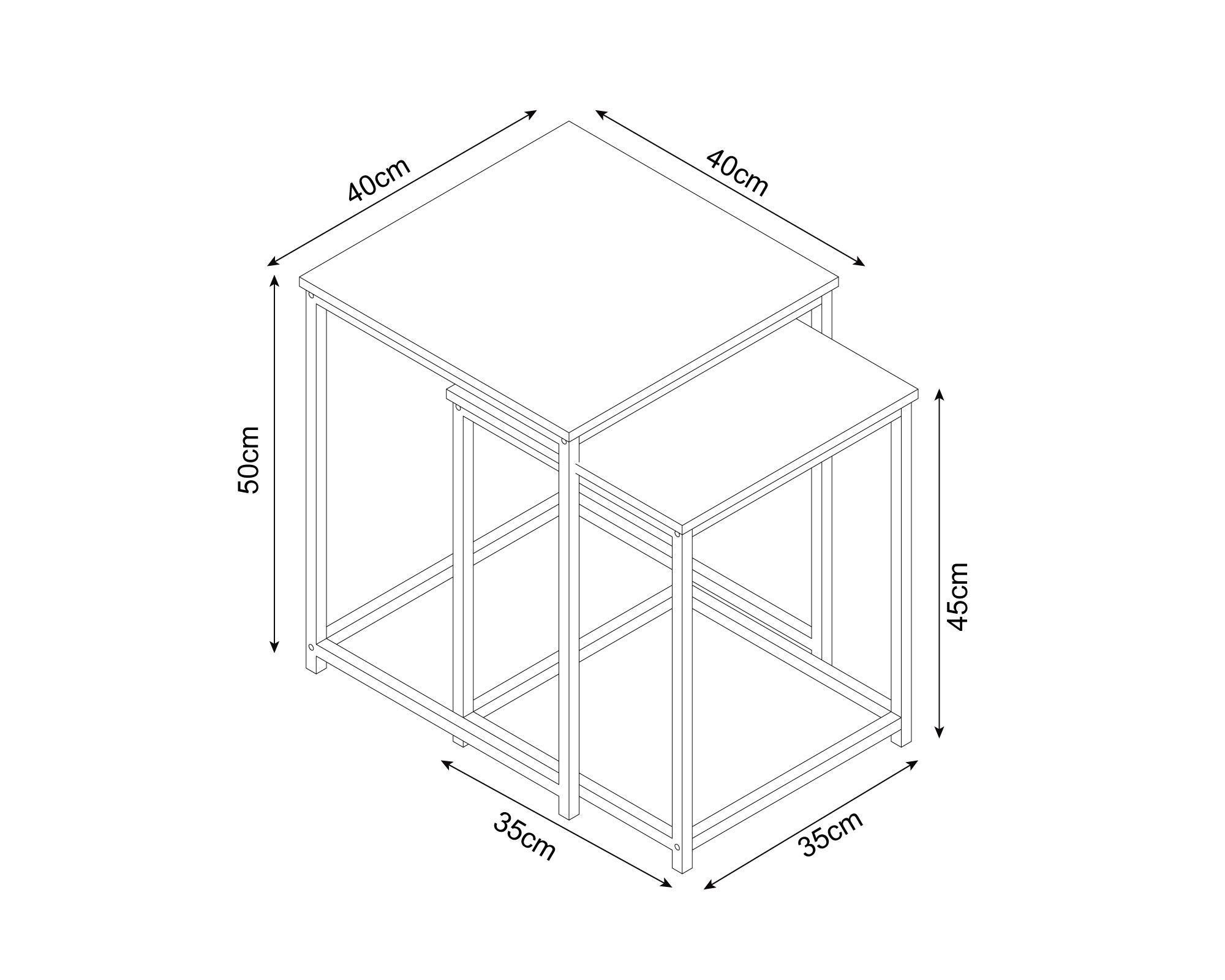 Mesa lateral Jerry 2 piezas M+Design-4