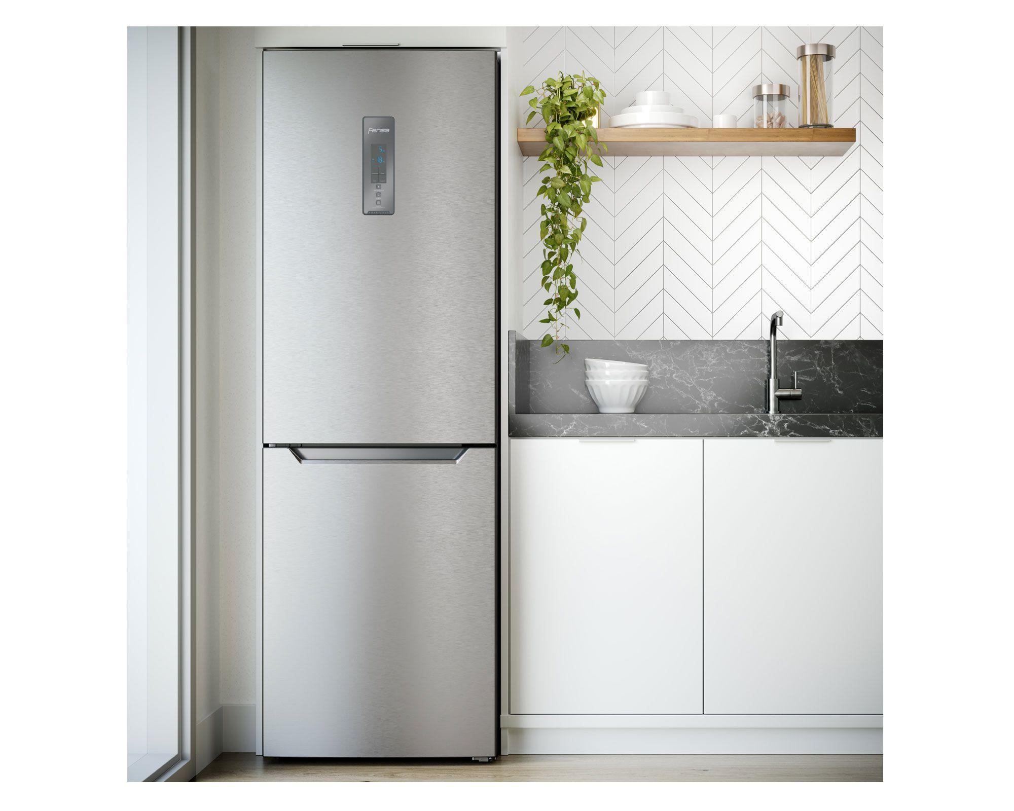 Refrigerador no frost 322 litros DB60S inox Fensa-5