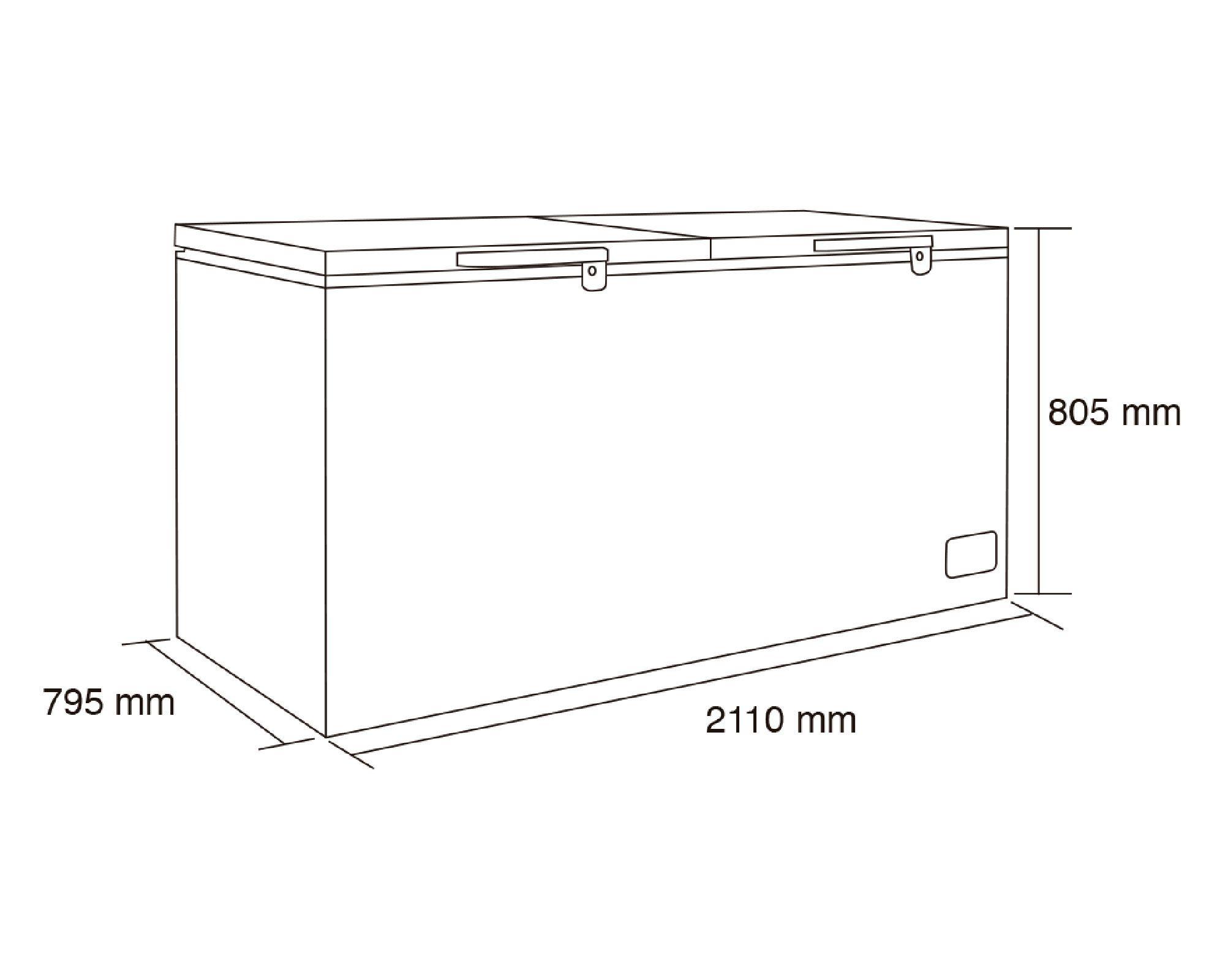 Congelador dual tapa dura 745 litros BD-745 blanco Maigas-3
