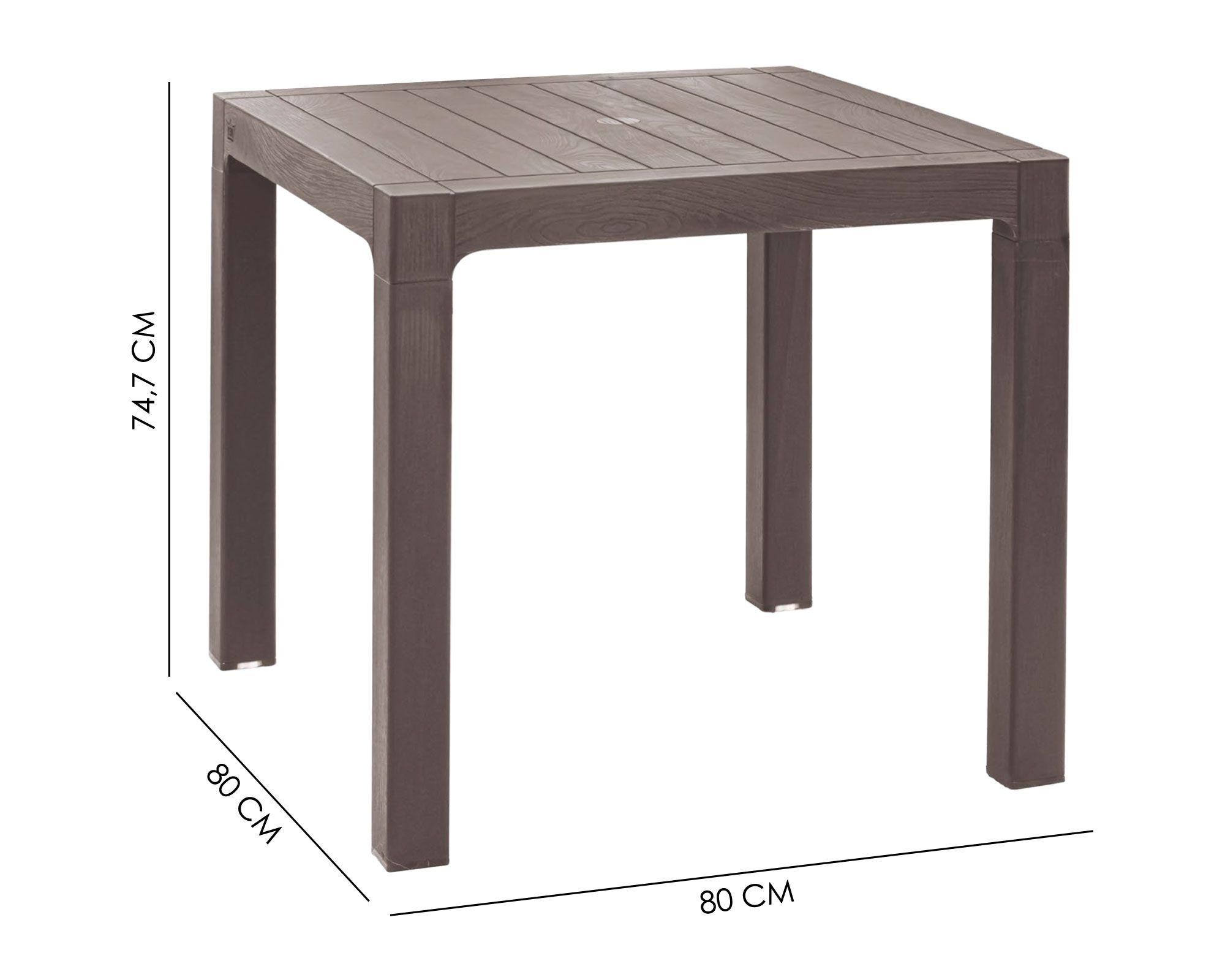 Mesa 80x80 cm marrón moro Reyplast-3