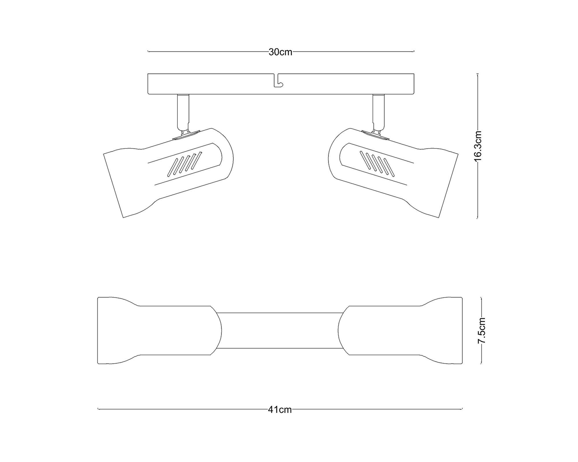 Spot 2L E27 1505 negro Abitare.-3