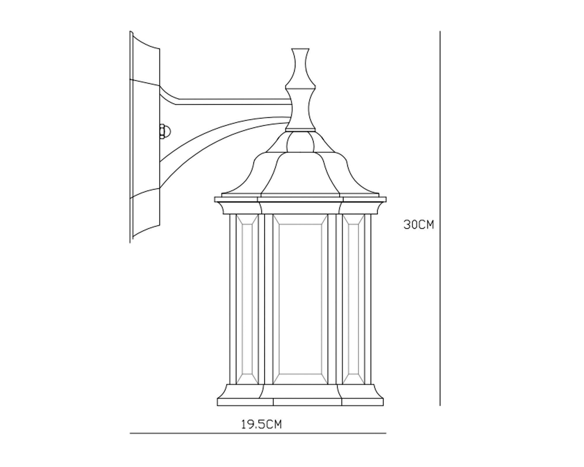 Farol pared 1L E27 6 caras Abitare-6
